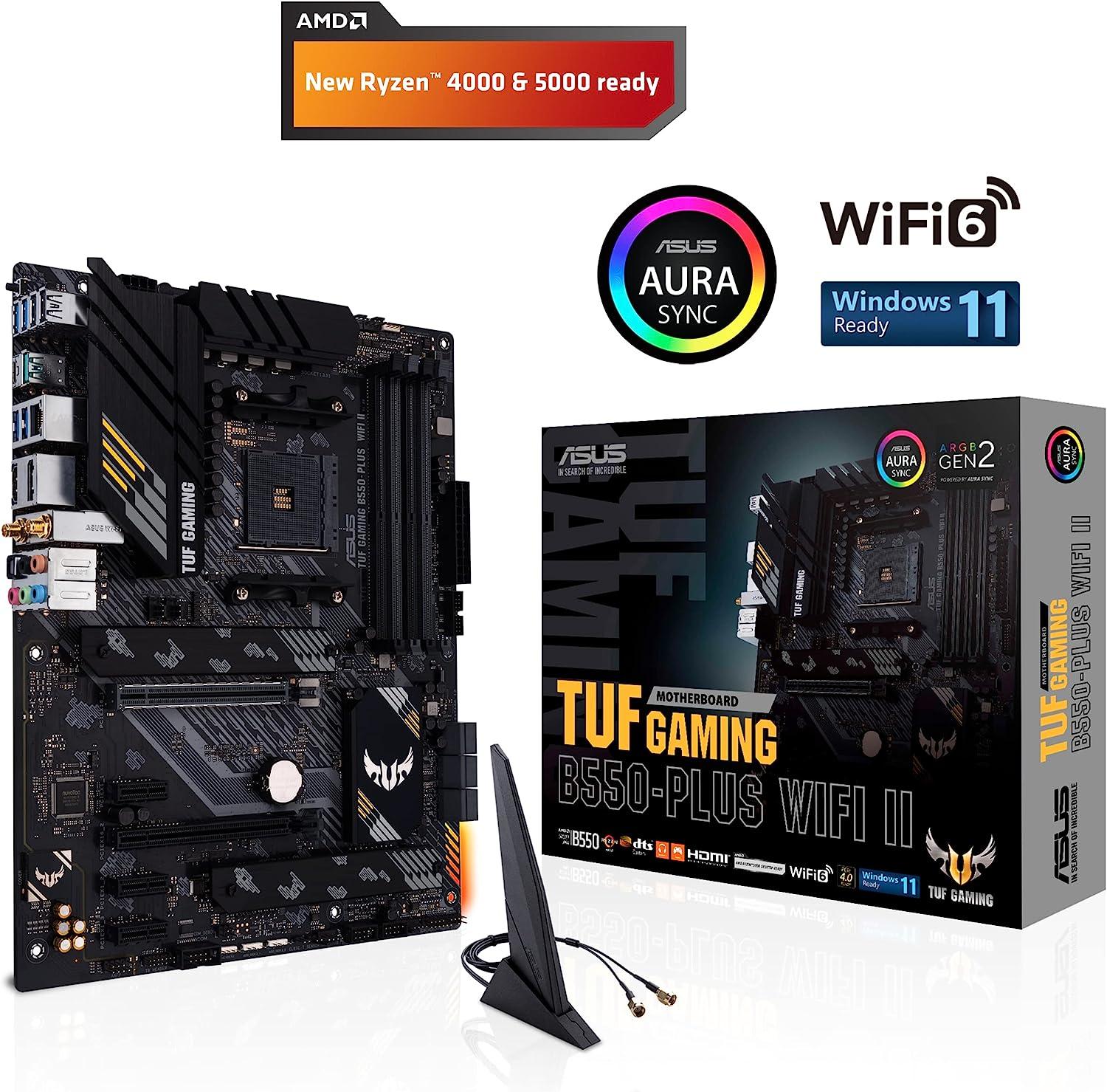 ASUS B550-PLUS TUF Gaming WiFi II AMD AM4 ATX Motherboard DDR4