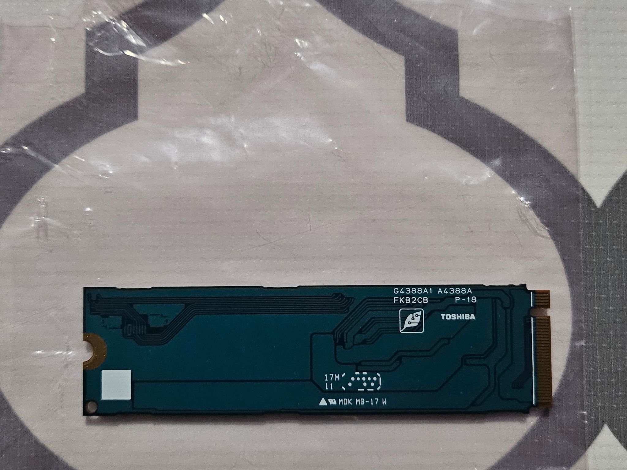 Toshiba XG5 1TB NVMe M.2 SSD (KXG50ZNV1T02) PCIe Gen3 SSD - 66% Health