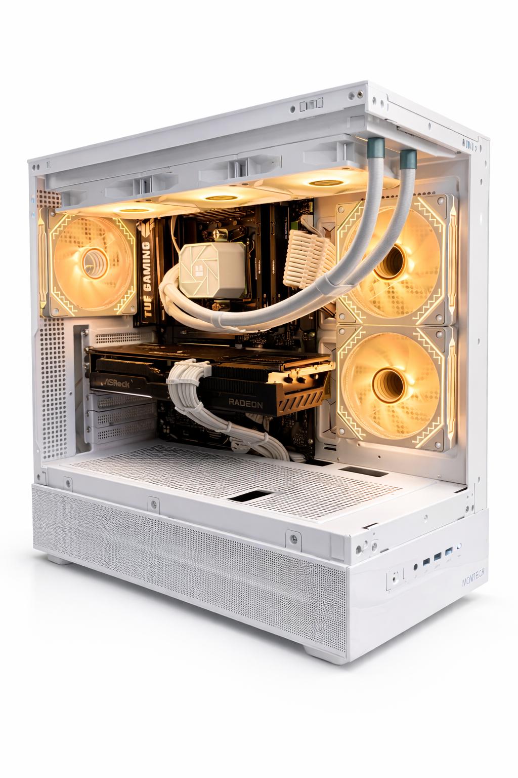 White 1440p/4K Gaming PC | Ryzen 7 7800X3D | RX 9070 16GB | 32GB DDR5 | WiFi | TERATECH