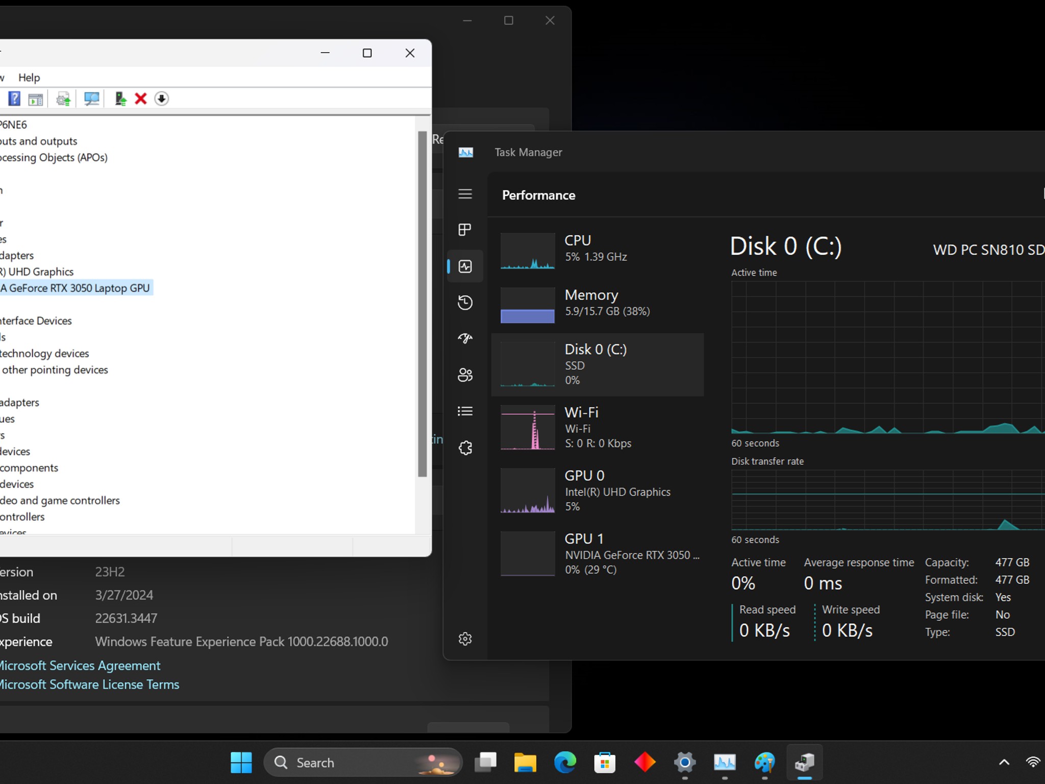 HP VICTUS 15.6" RTX 3050 i5-12450H 16GB 3200mhz 512GB NVMe 144Hz