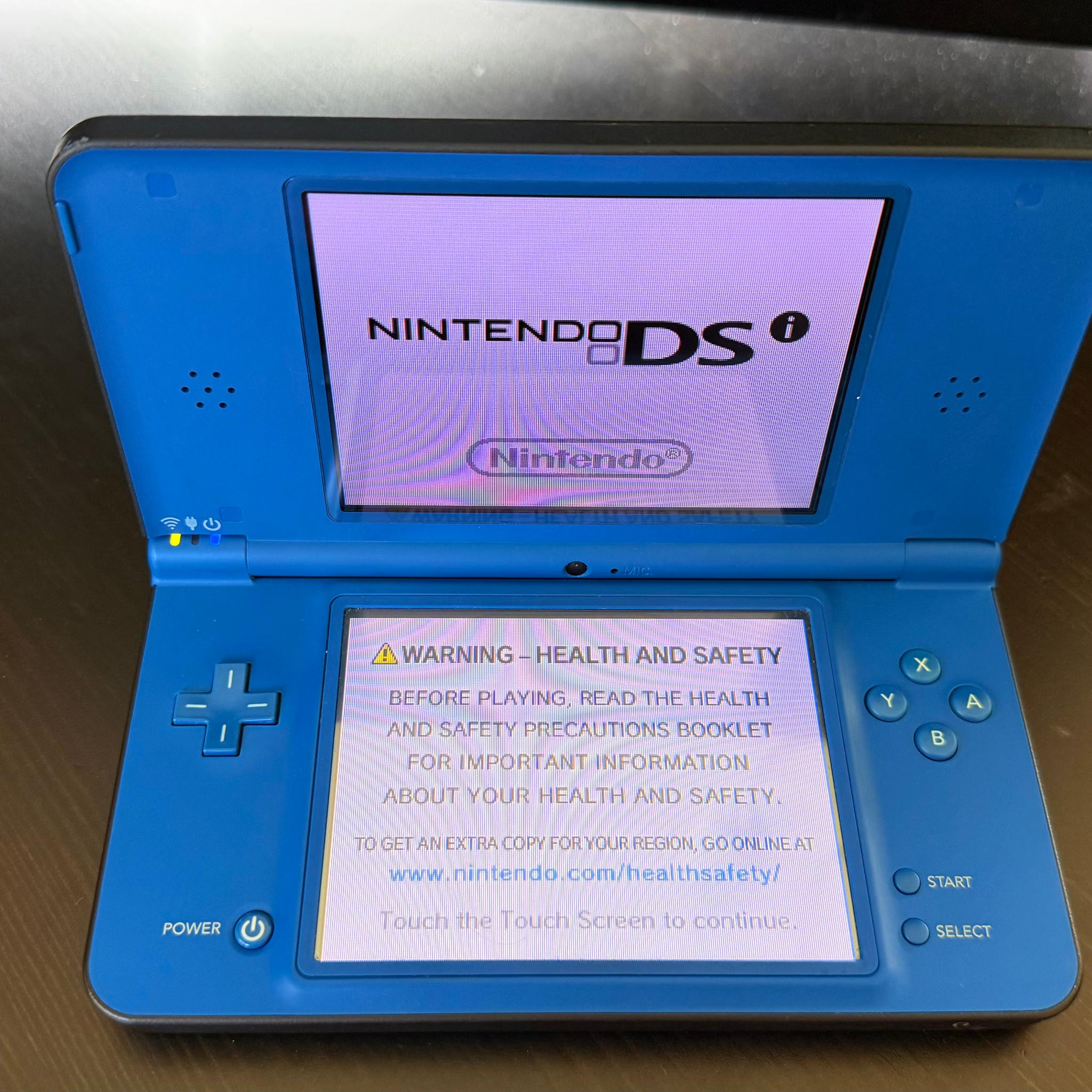 Nintendo DSi Blue Bundle + Charger + New Super Mario Bros DS | Cleaned & Tested