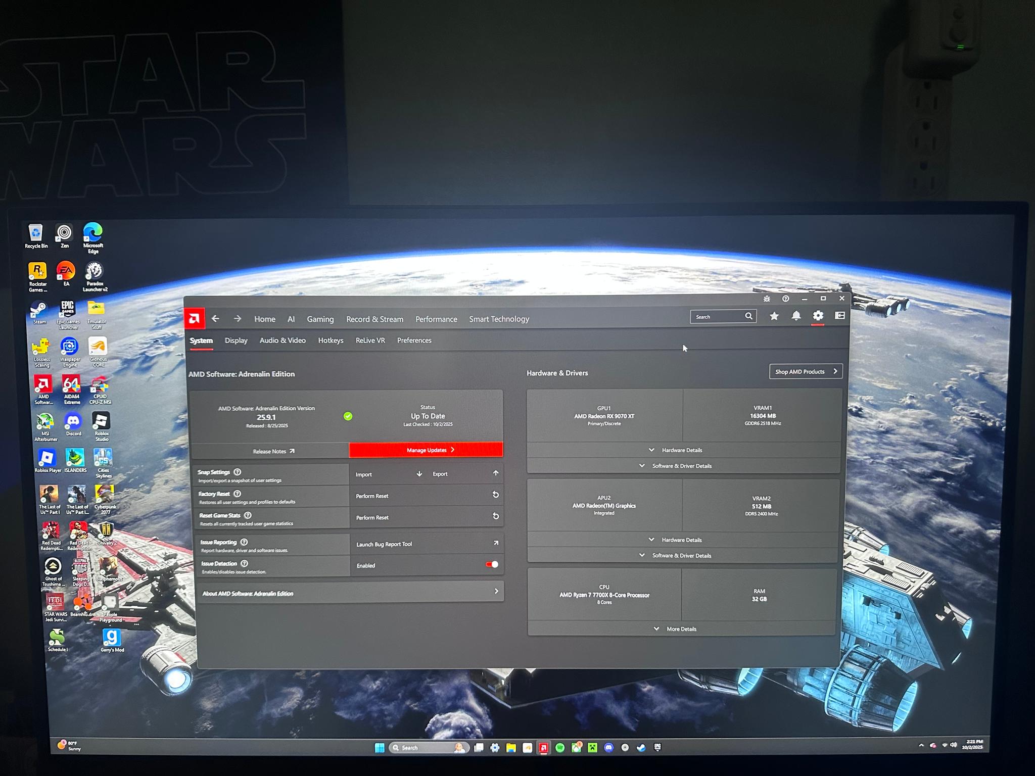 Project Void: 🌌NightFall Edition 🌌 (Ryzen 7 7700x, 9070xt, 32gb DDR5 ram) 4K/1440p machine