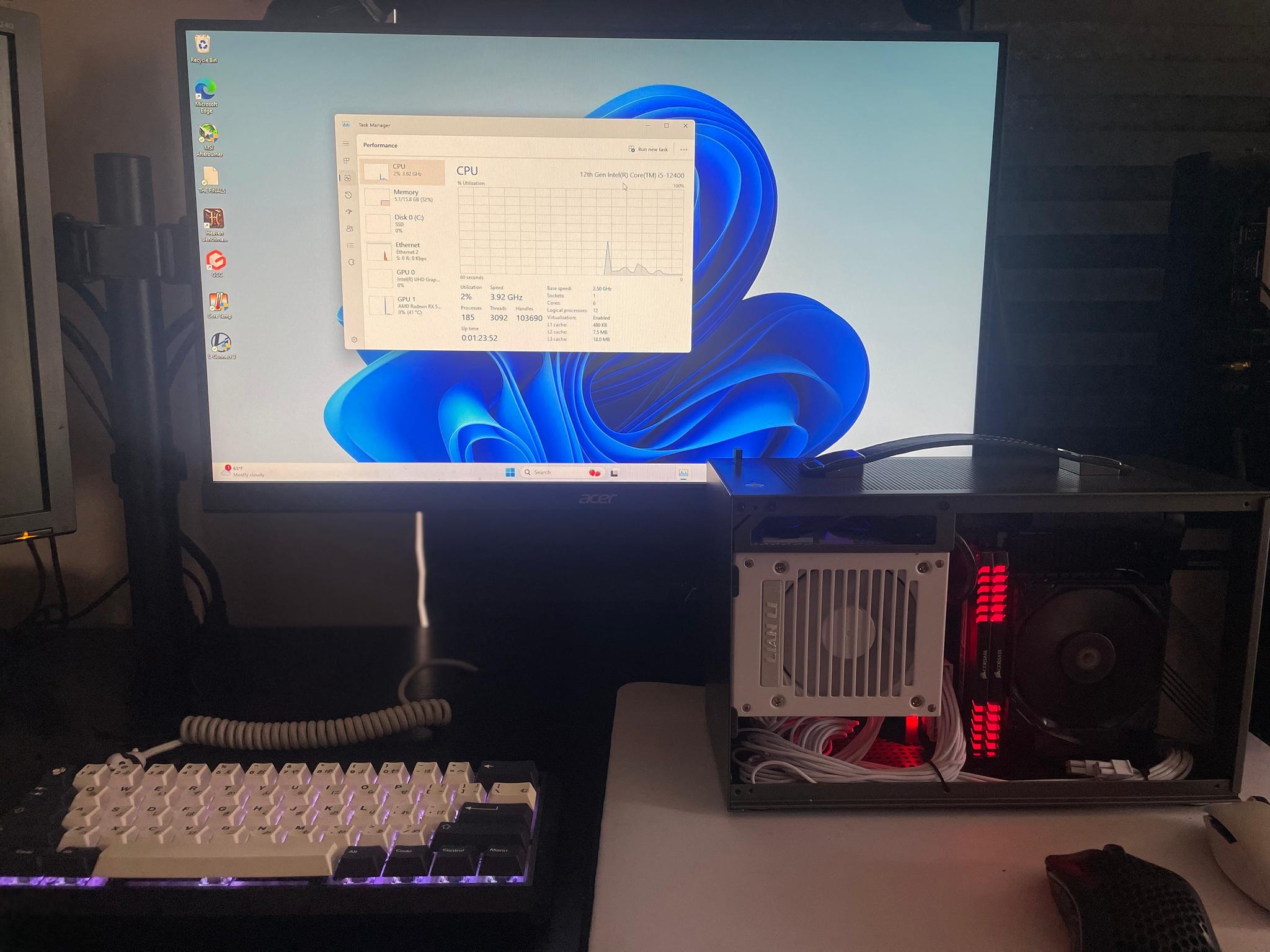 i5-12400 + RX 5700 XT || LGA 1700 ITX SMALL FORM FACTOR Portable w/ Leather Handle