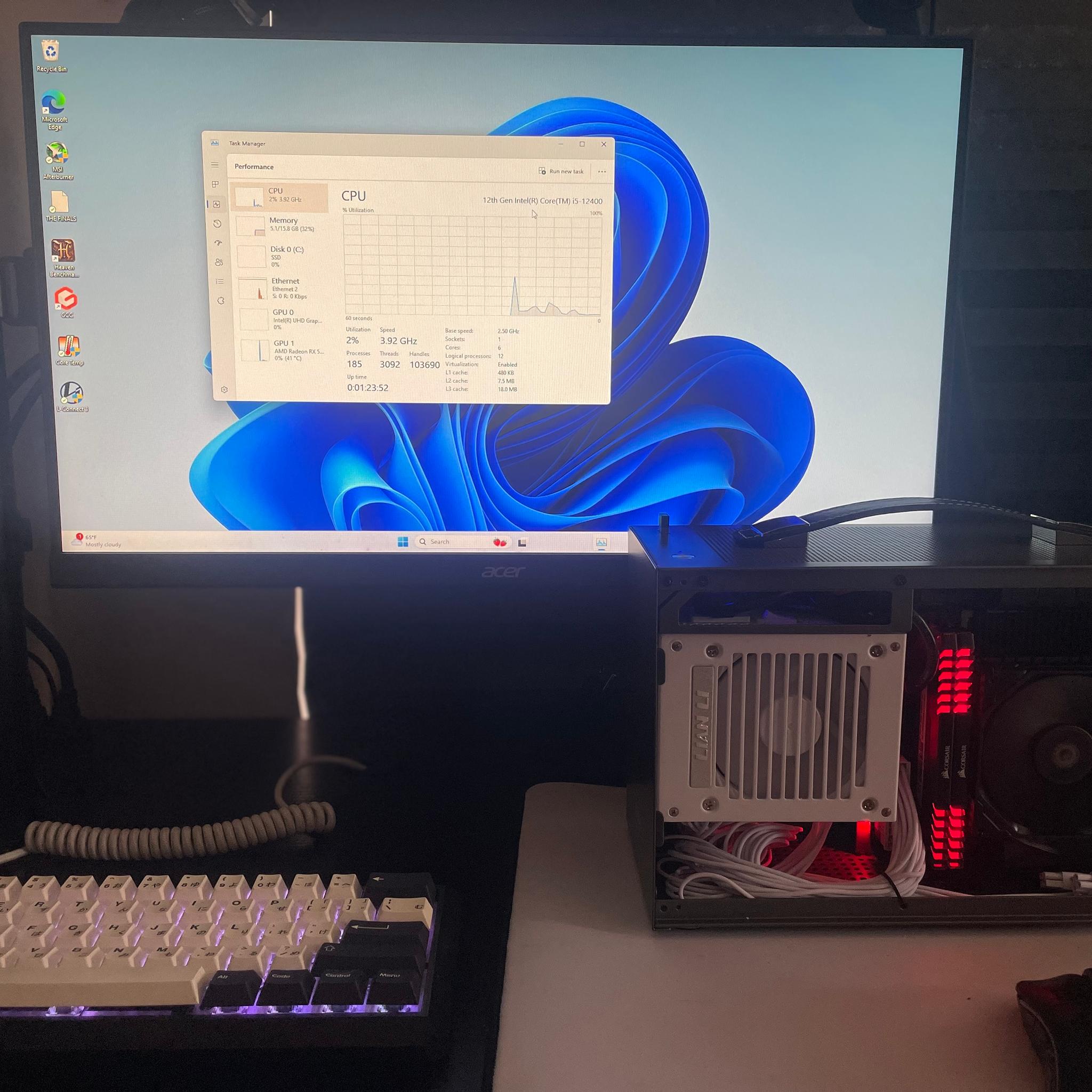 i5-12400 + RX 5700 XT || LGA 1700 ITX SMALL FORM FACTOR Portable w/ Leather Handle