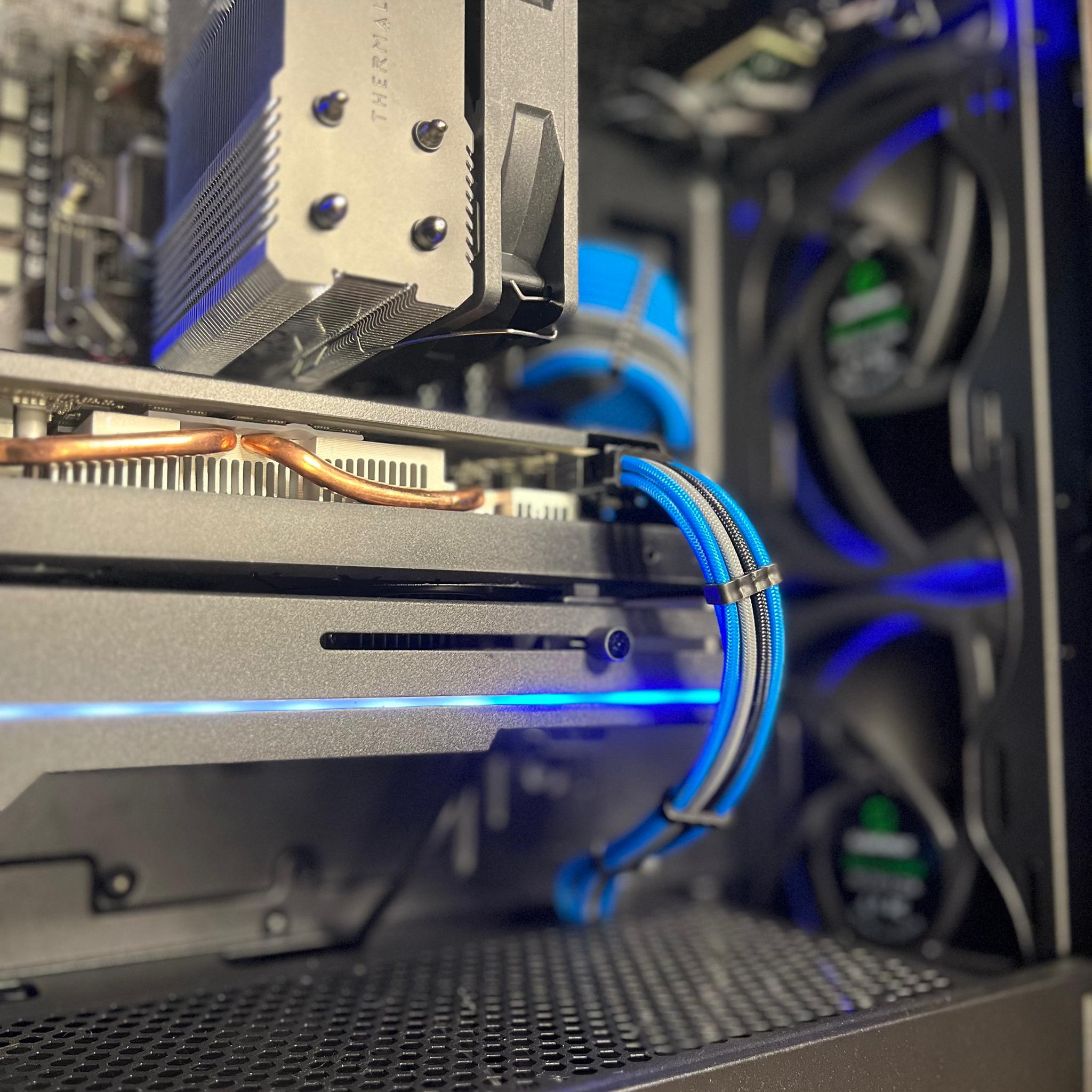 Black/Blue Gaming PC(RX 580 8GB +  RYZEN 3 1200)