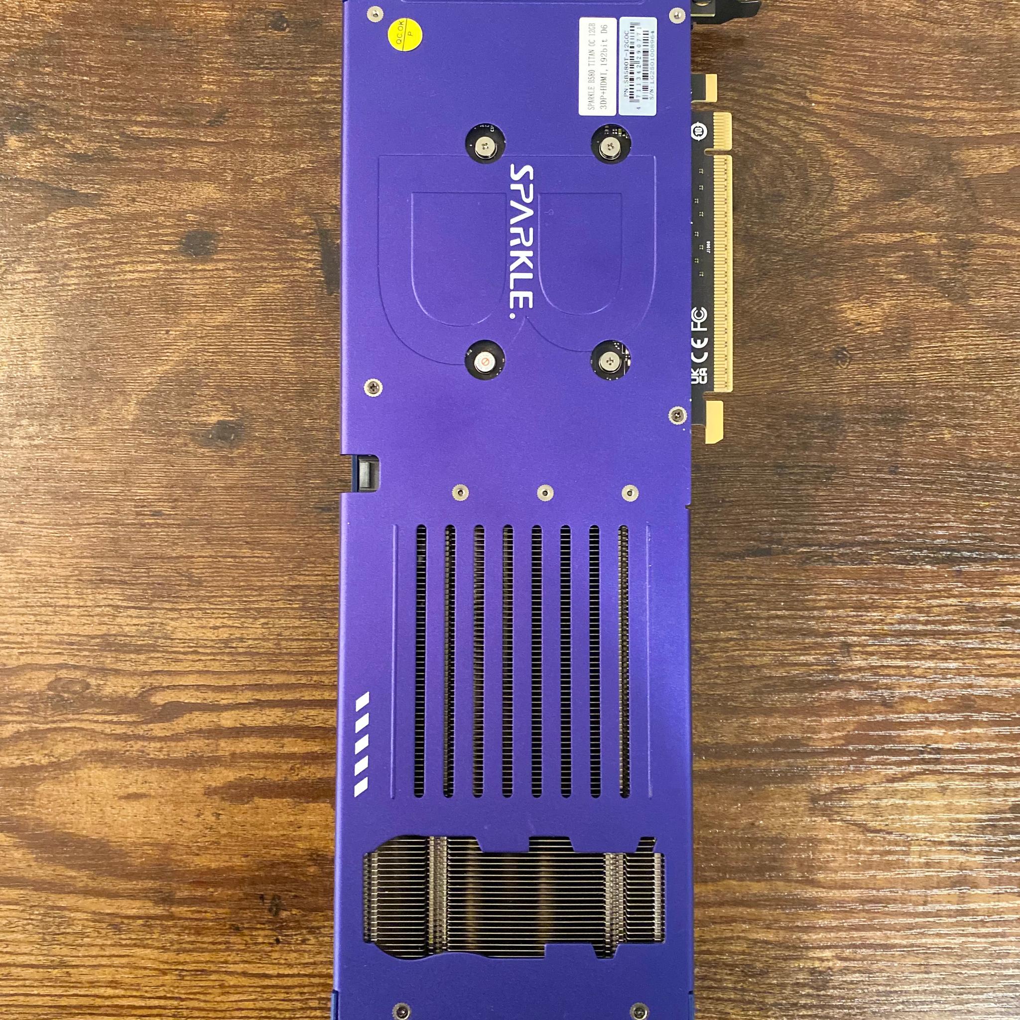 Intel arc B-580 12gb Sparkle OC 3 fan Gpu w sparkle stick