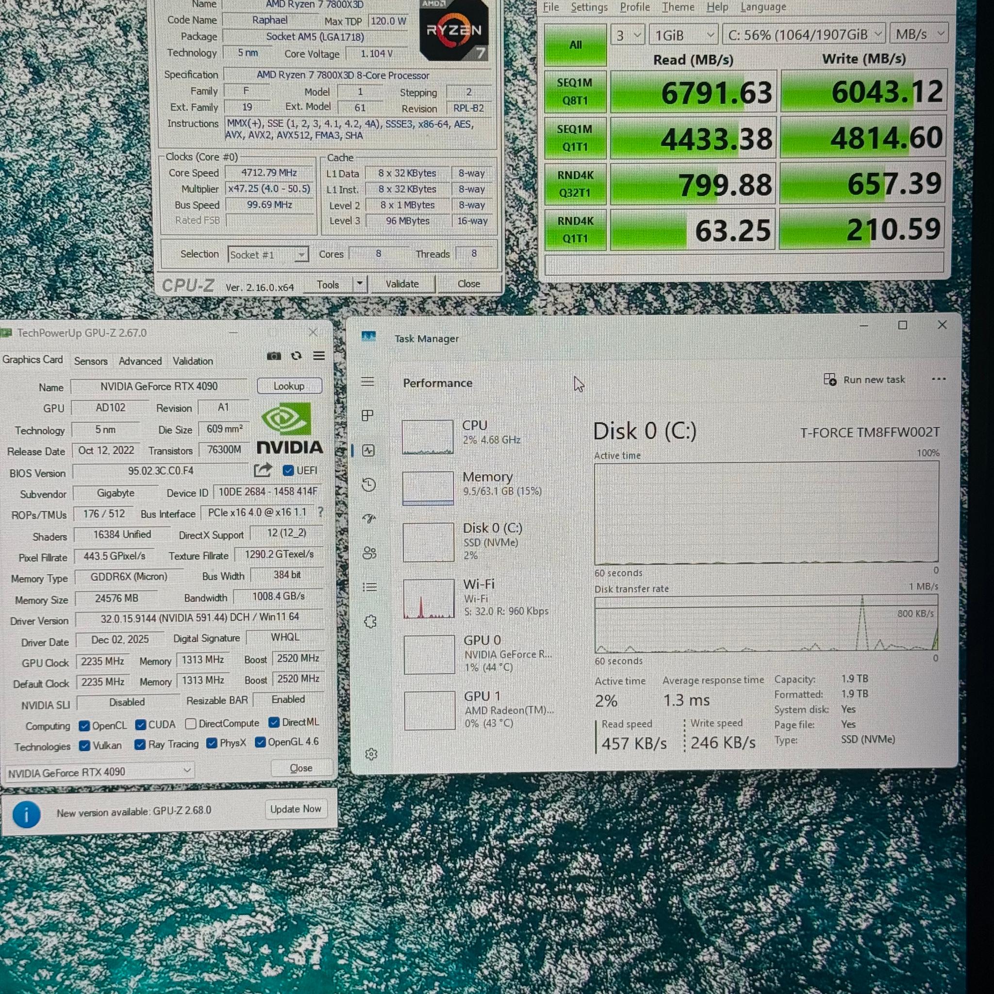 RTX 4090 | RYZEN 7800X3D | 64GB DDR5 | 2TB NVME | WIFI