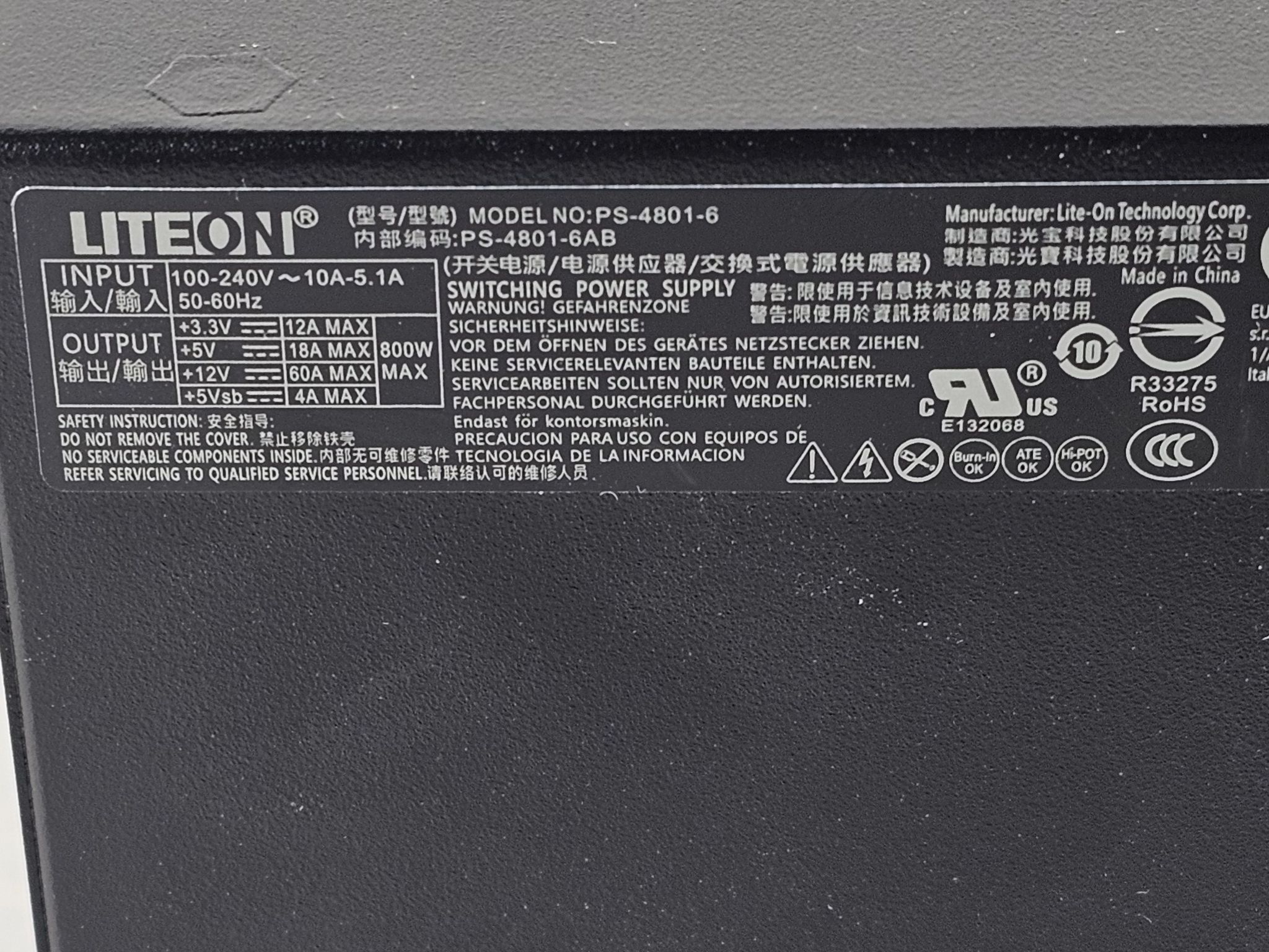 800 Watt PSU Predator 80+ GOLD Power Supply