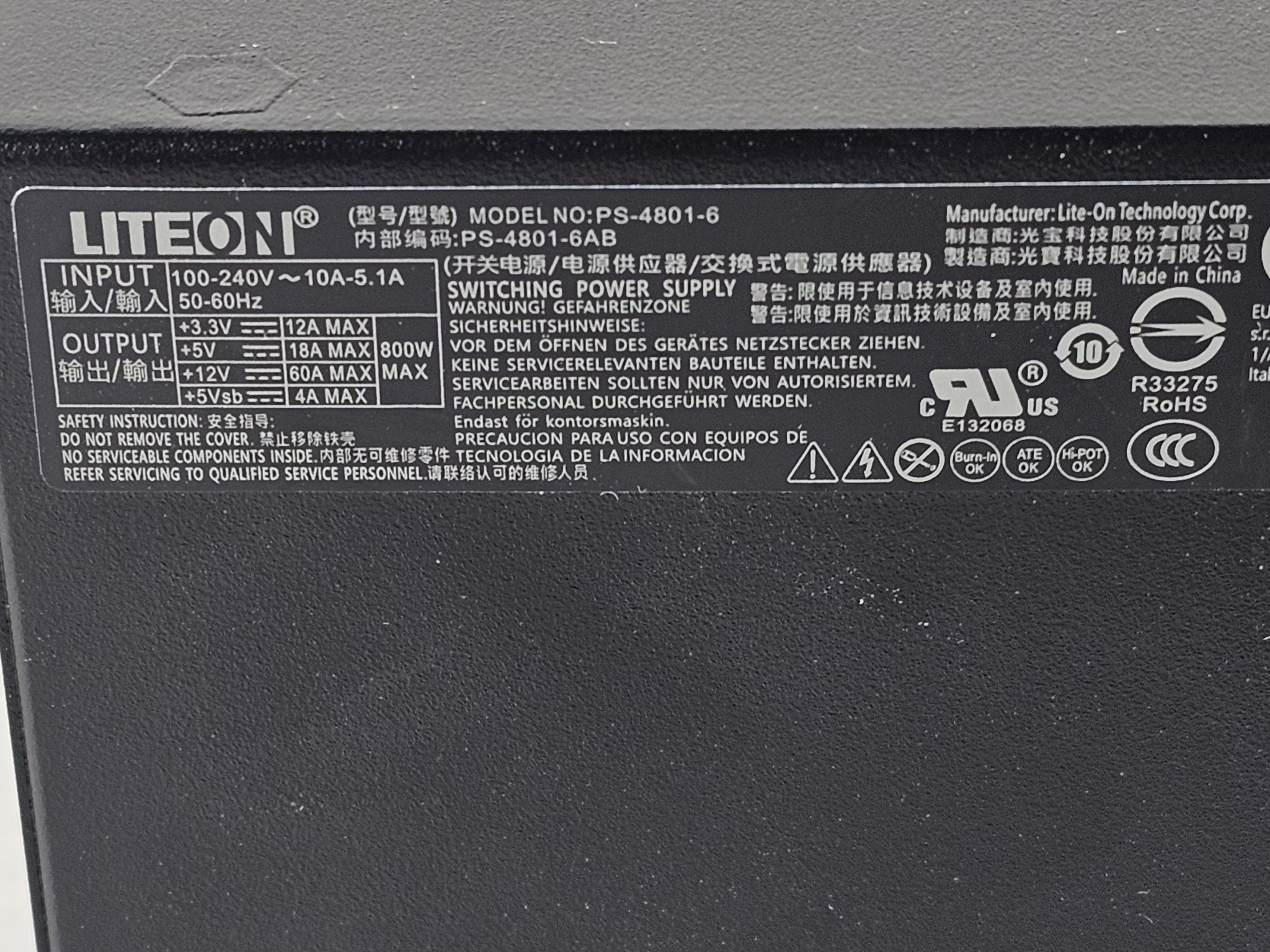 800 Watt PSU Predator 80+ GOLD Power Supply