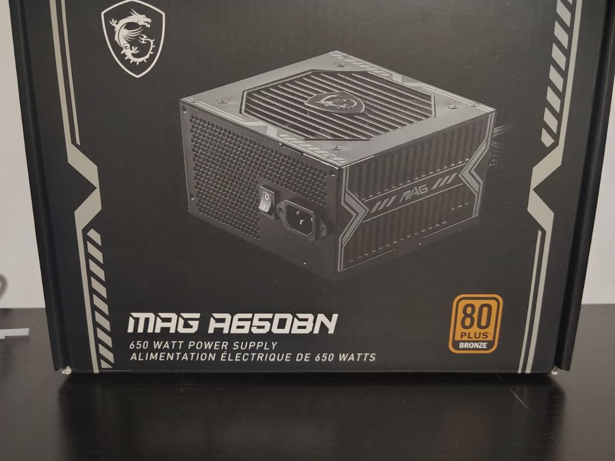 MSI MAG A650BN 650 Watt 80 Plus Bronze ATX Non-Modular Power Supply