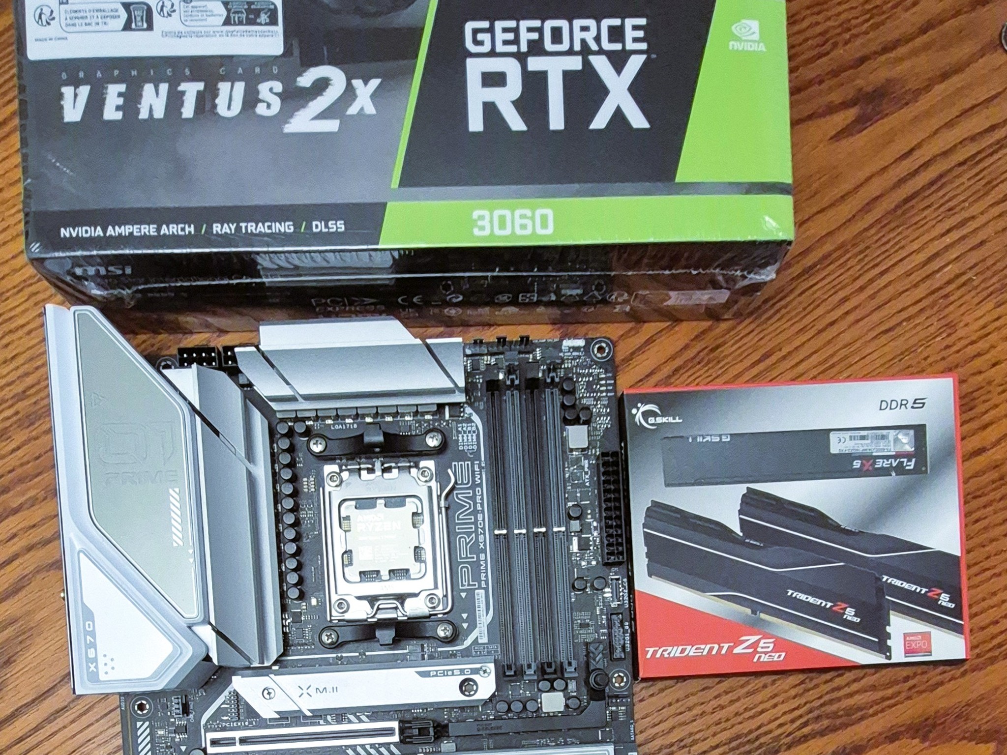 Asus X670E-Pro WIFI, Ryzen 9 7950X CPU, MSI 12GB GeForce RTX 3060, 32GB RAM, AIO Cooler, 4TB M.2 SSD