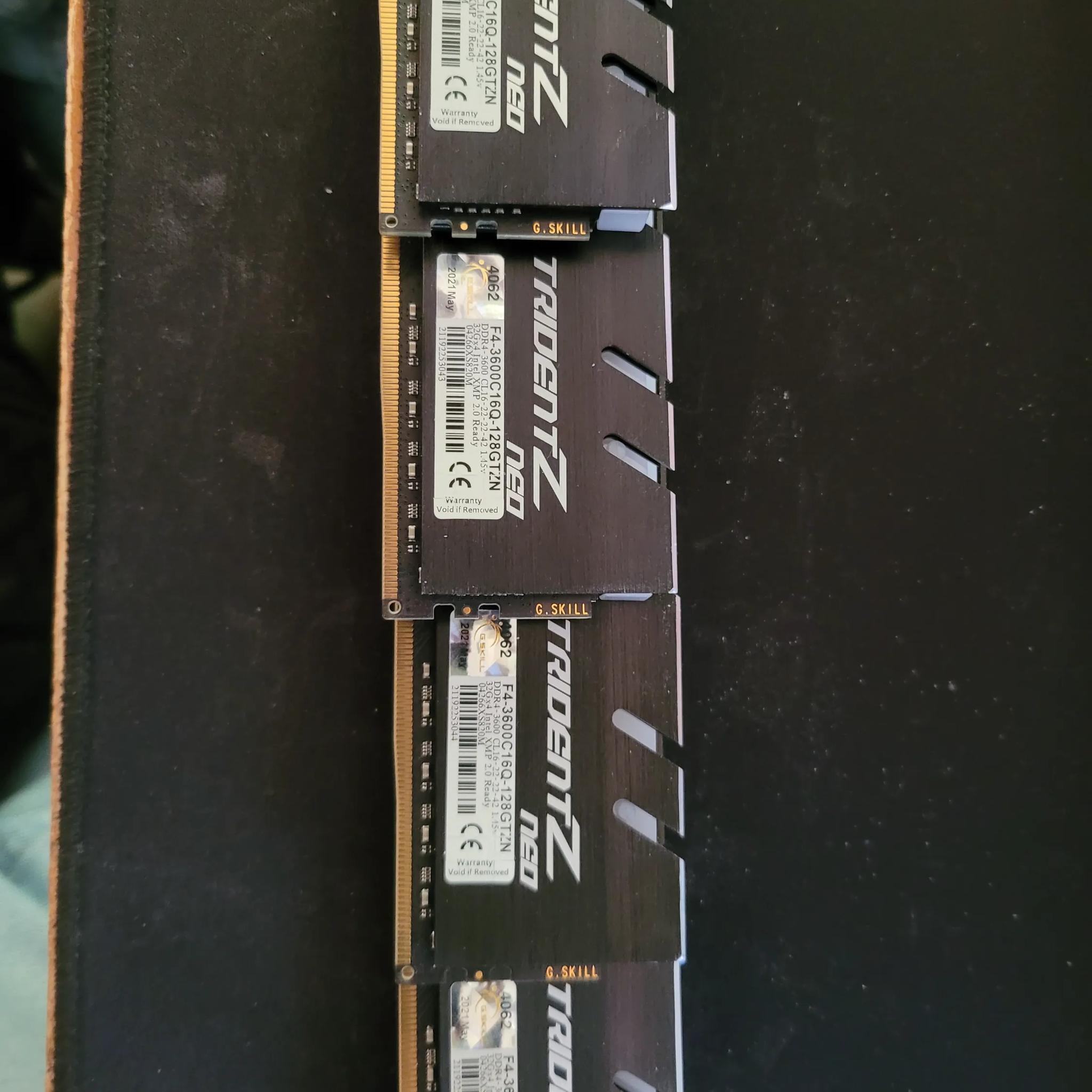128gb DDR4 G.Skill RGB Ram 4x32 Matched Set (Final Price Drop)