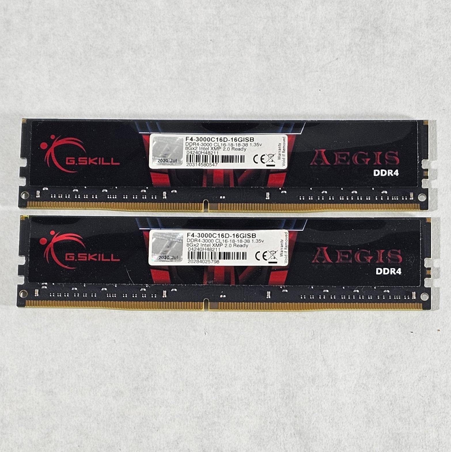 16GB DDR4 (2x8GB) 615 3000MT/s G.Skill AEGIS
