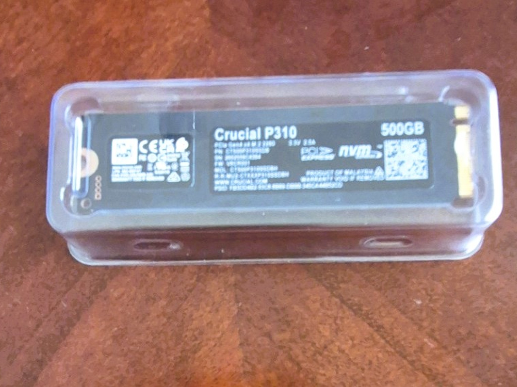 Crucial P310 500GB SSD, PCIe Gen4 NVMe M.2 2280, Up to 6,600MB/s- Open Box