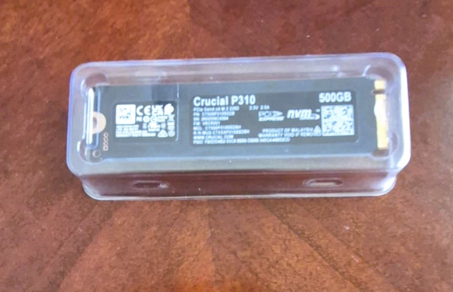 Crucial P310 500GB SSD, PCIe Gen4 NVMe M.2 2280, Up to 6,600MB/s- Open Box