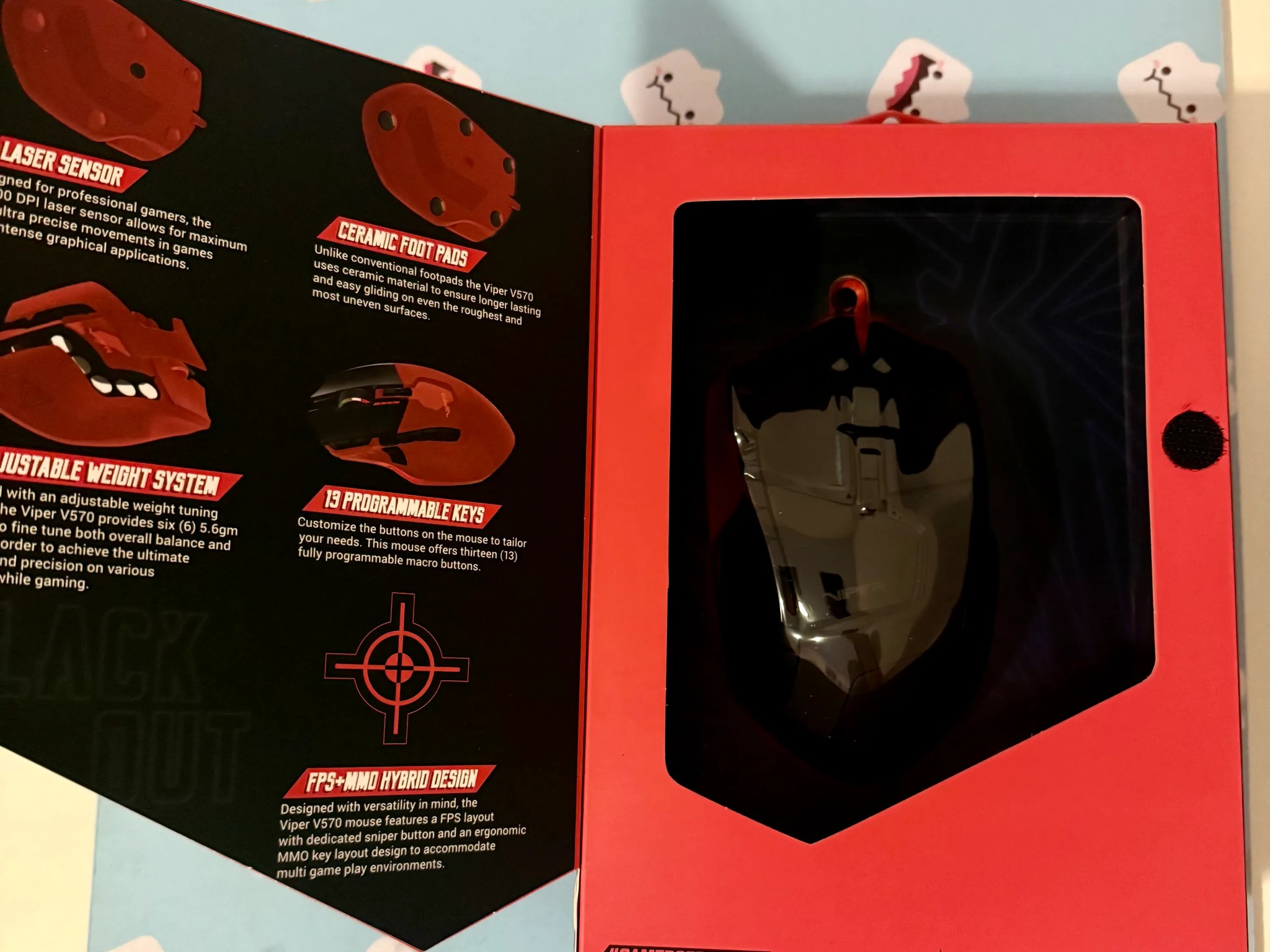 Patriot Viper Gaming V570 RGB Blackout Gaming Mouse