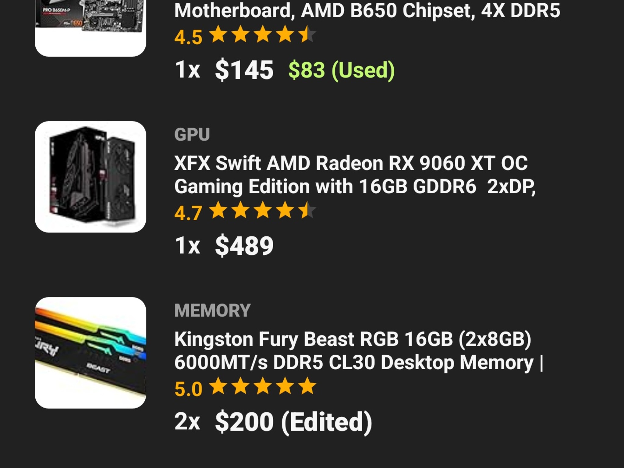 ⚡ DarkFlash AM5 Build ⚡9060 XT 16GB | 9600x | 32 GB DDR5 6000Mhz CL30| 1 TB | 750w PSU
