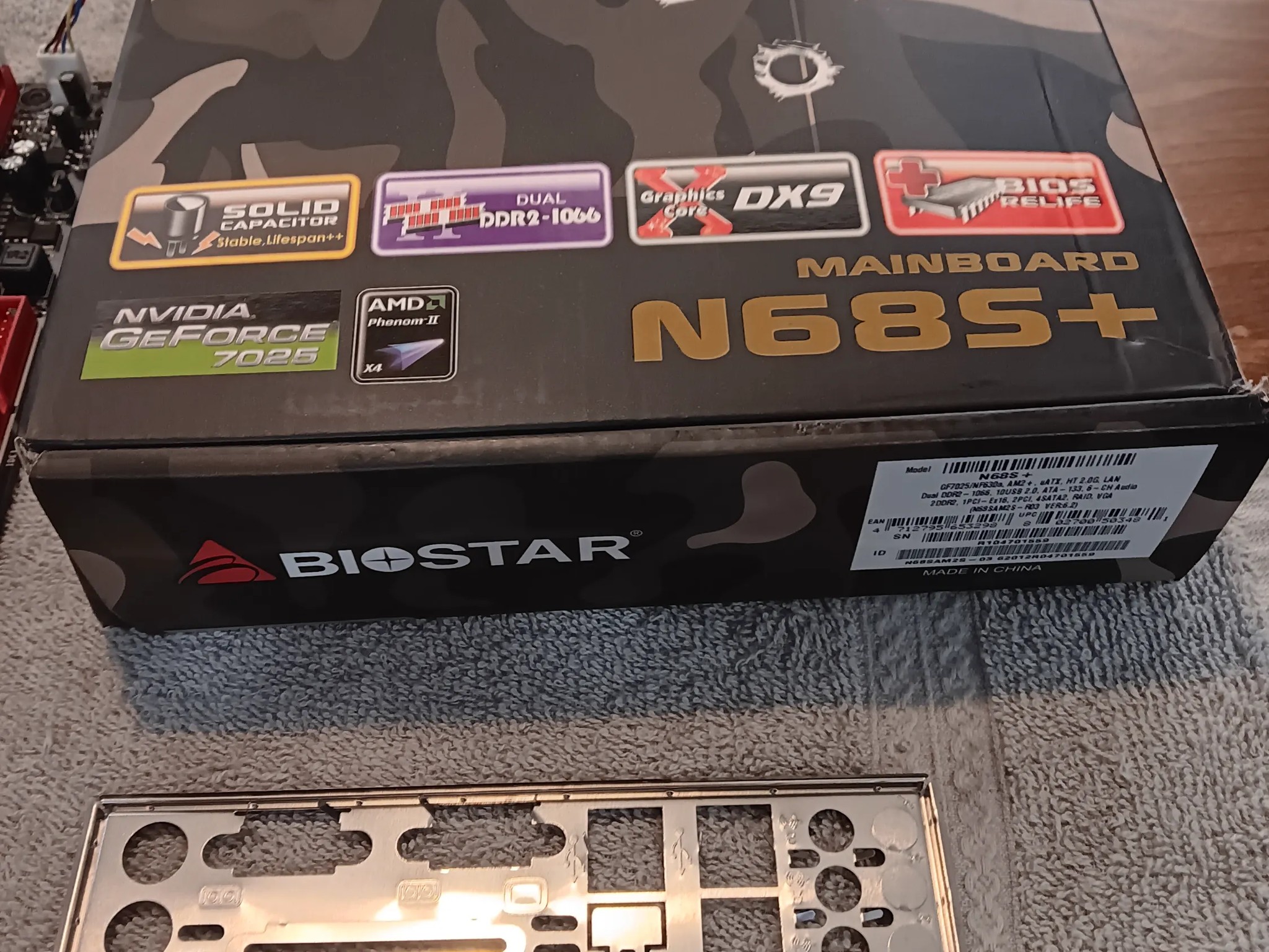 RARE Biostar N68S+ AMD Phenom X4 9100e 4GB RAM