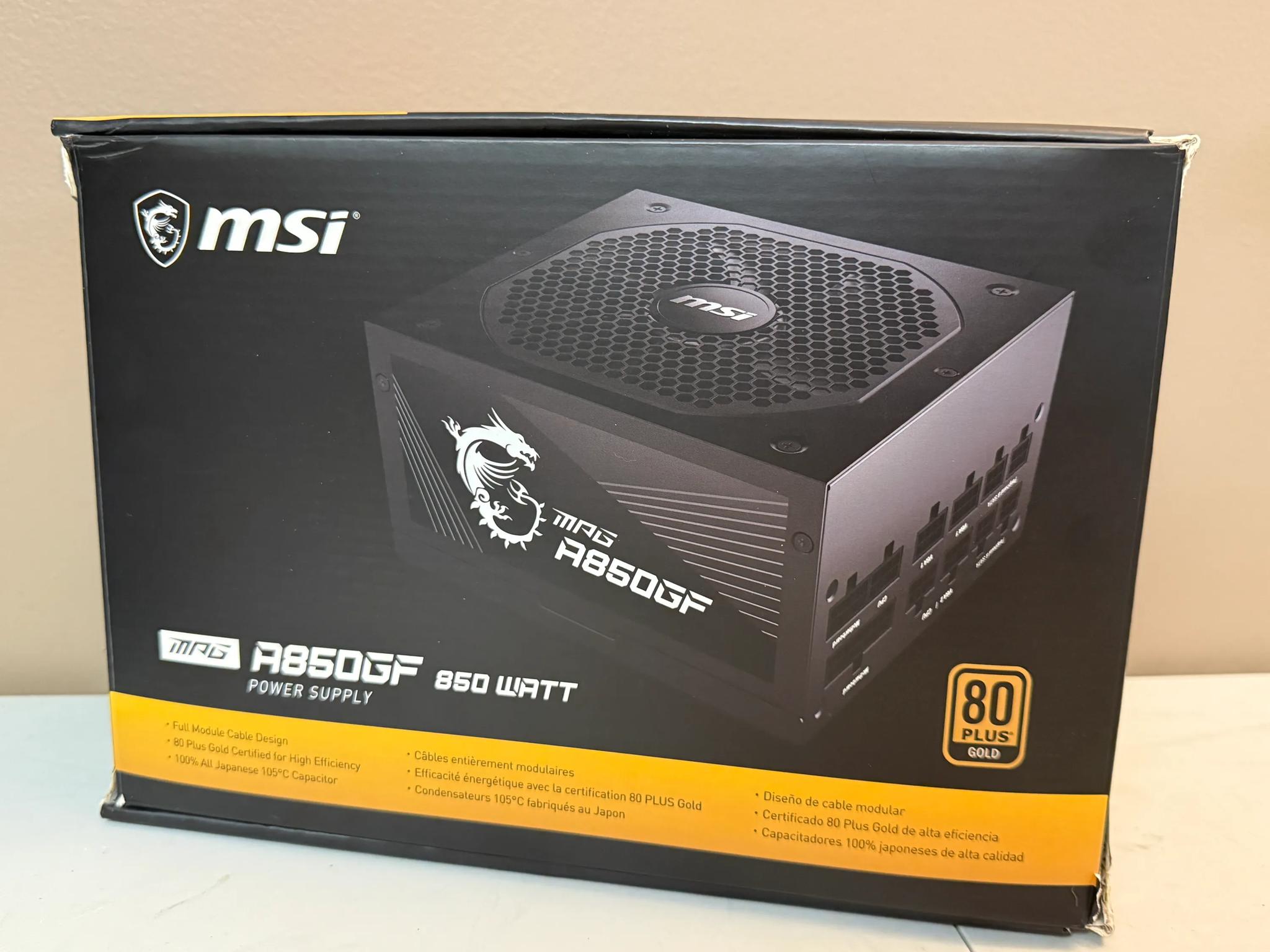 MSI MPG A850GF Power Supply