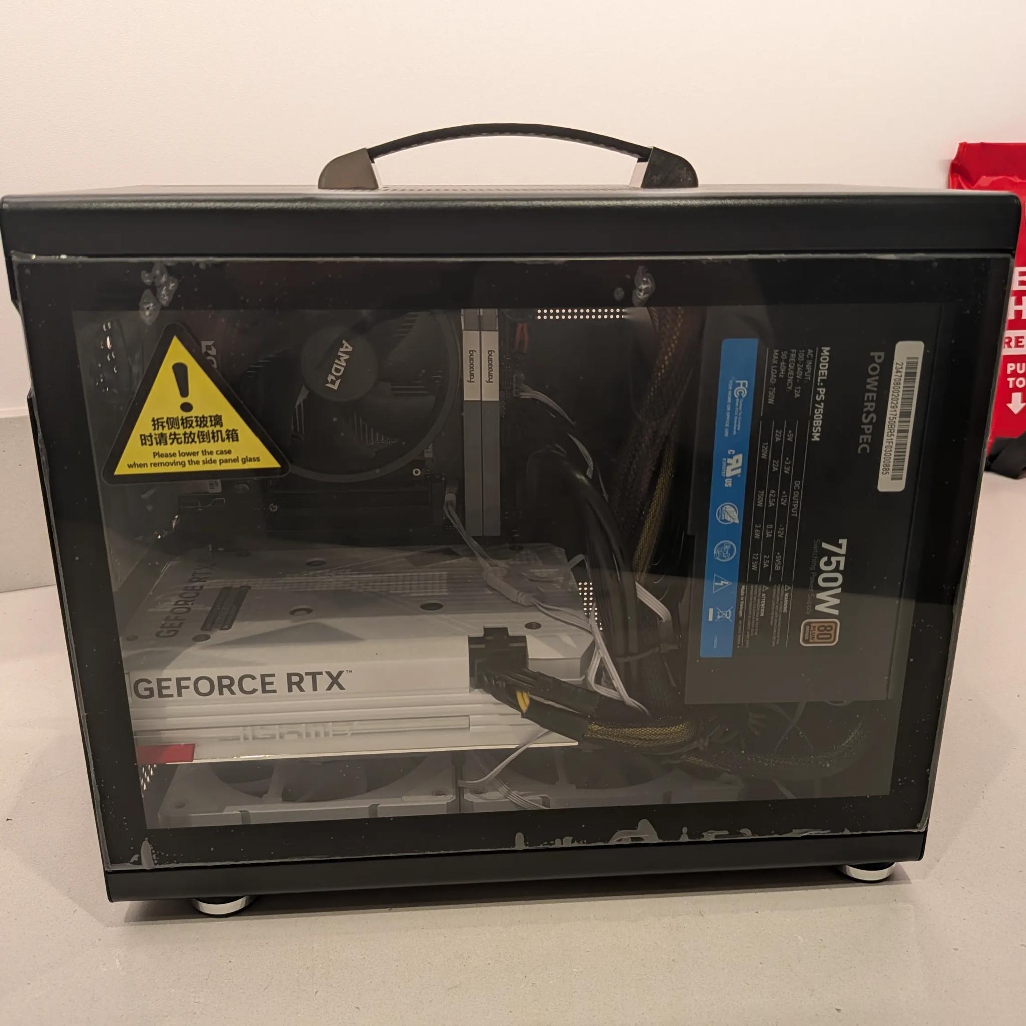 Small Gaming PC, AMD Ryzen 5 7500F, Nvidia RTX 4060 Ti 16GB, 32 GB RAM, 2 TB SSD