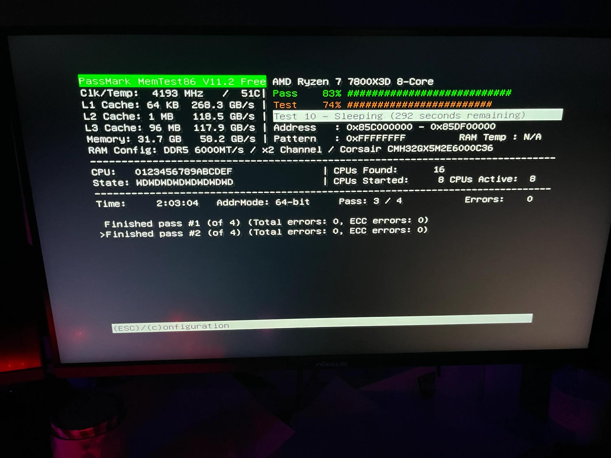 DDR5 6000 MT/s RGB - Corsair Vengeance 1x16G