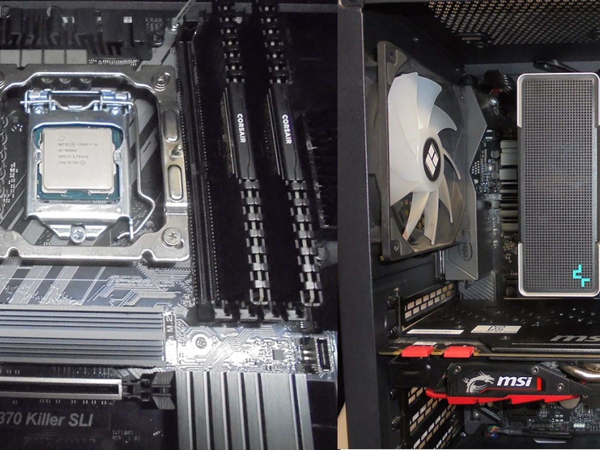 NEW Phantecs Eclipse G360A/NEW Asrock Z370/I5-9600K/Corsair 16GB 3000 MTs/NEW 650W Gold PSU