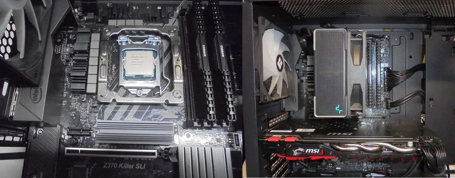 NEW Phantecs Eclipse G360A/NEW Asrock Z370/I5-9600K/Corsair 16GB 3000 MTs/NEW 650W Gold PSU