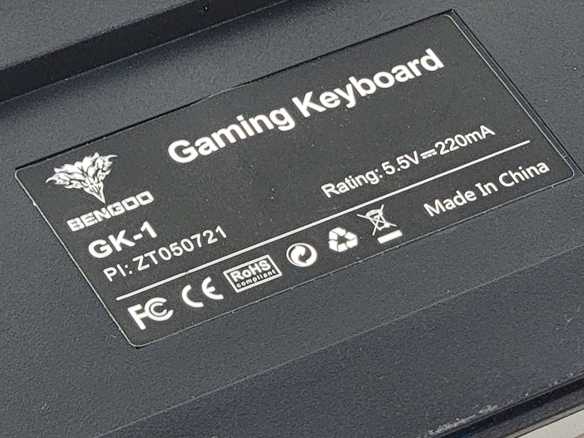 BENGOO GK-1 RGB Gaming Keyboard | Full Size | Volume Knob | Tested & Working