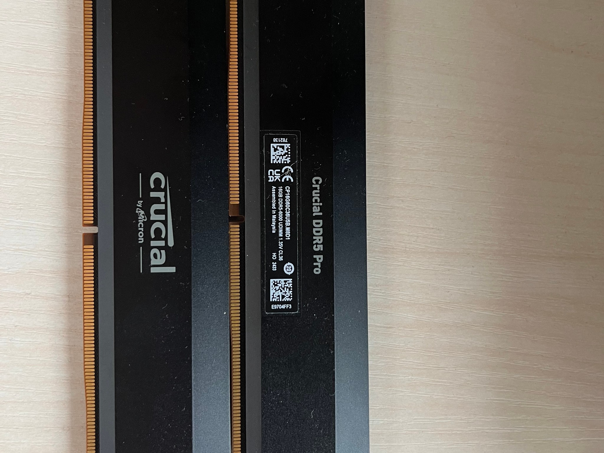 Crucial - Pro Overclocking 32GB (2x16GB) DDR5 6000MHz C36 UDIMM Desktop Memory - Black