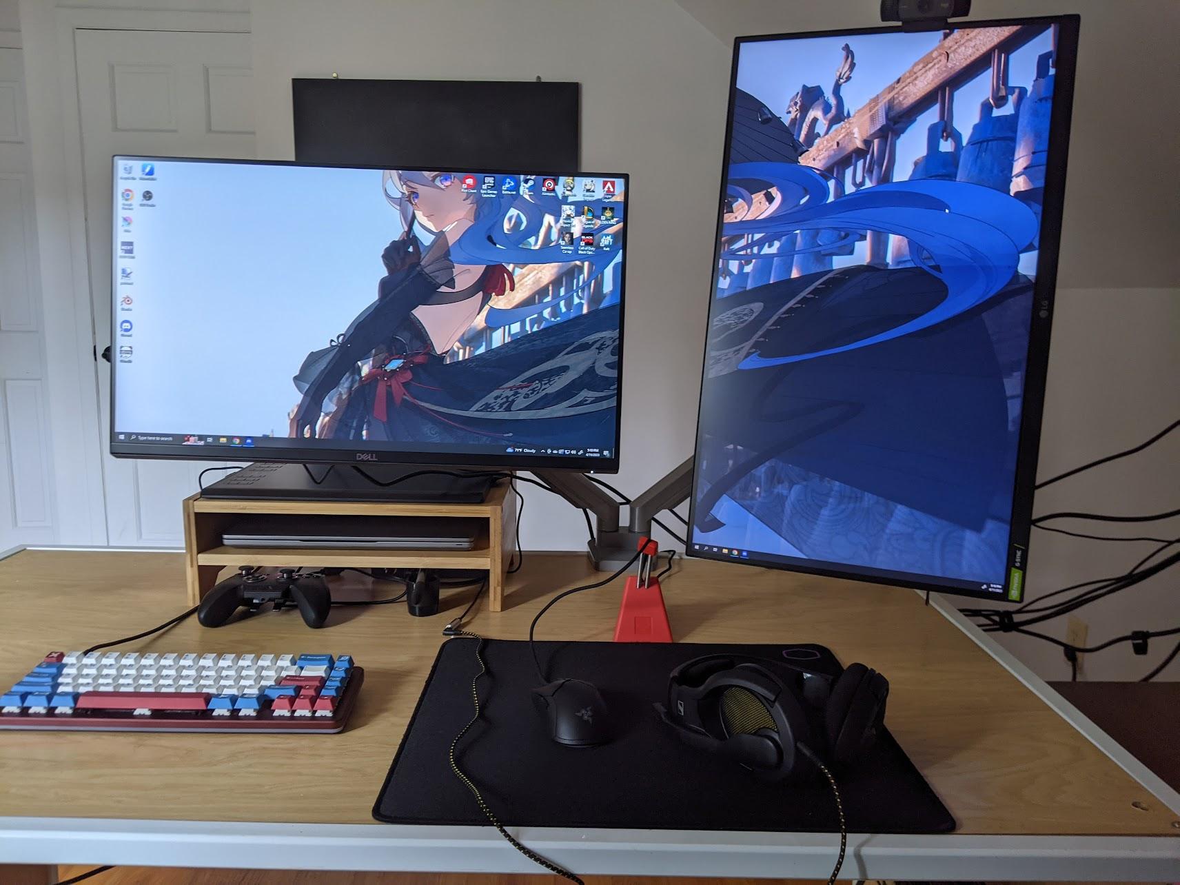 Eletab Dual Arm Monitor Stand - 17 to 32 inches - Each Arm Holds up to 17.6 lbs