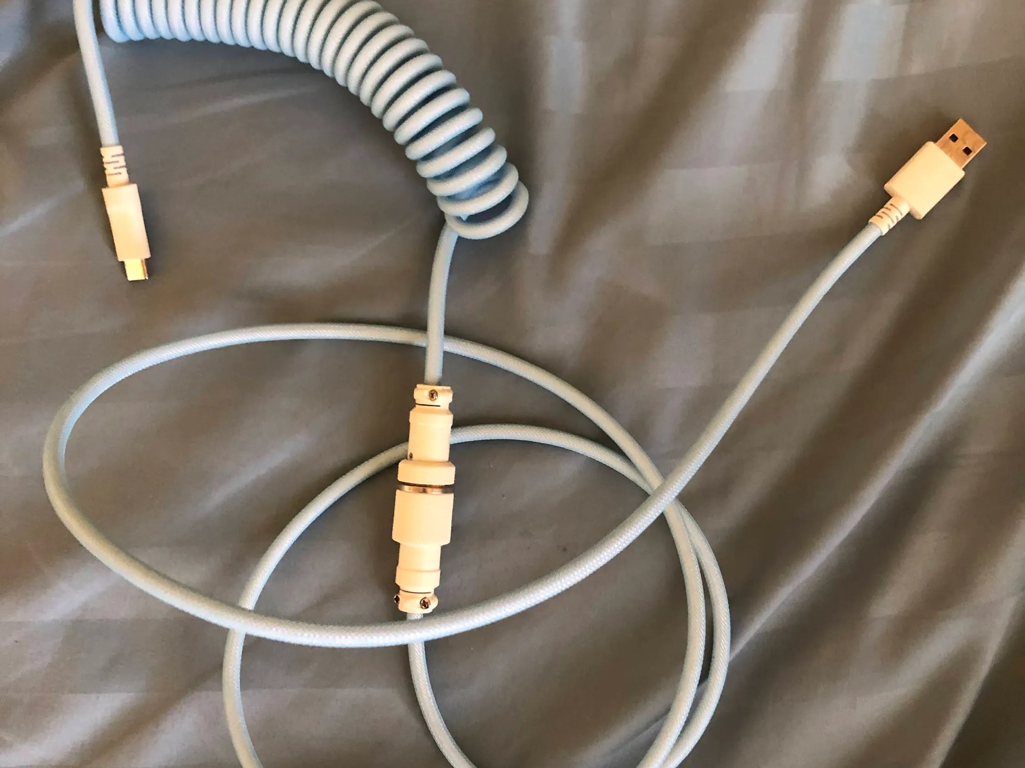 HyperX Coiled Cable Blue or Gray (Message Me Which Color You Want)