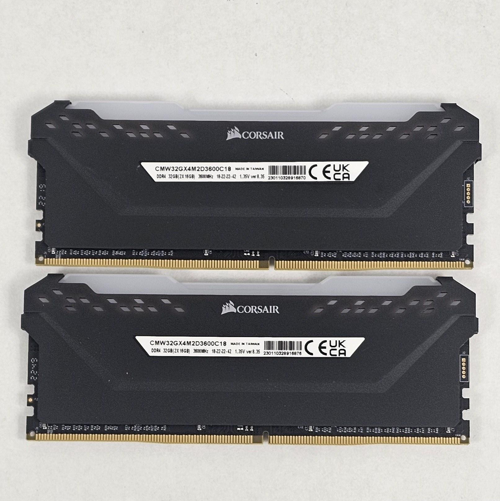 32GB DDR4 (2x16GB) CL18 3600MT/s Corsair Vengeance RGB PRO