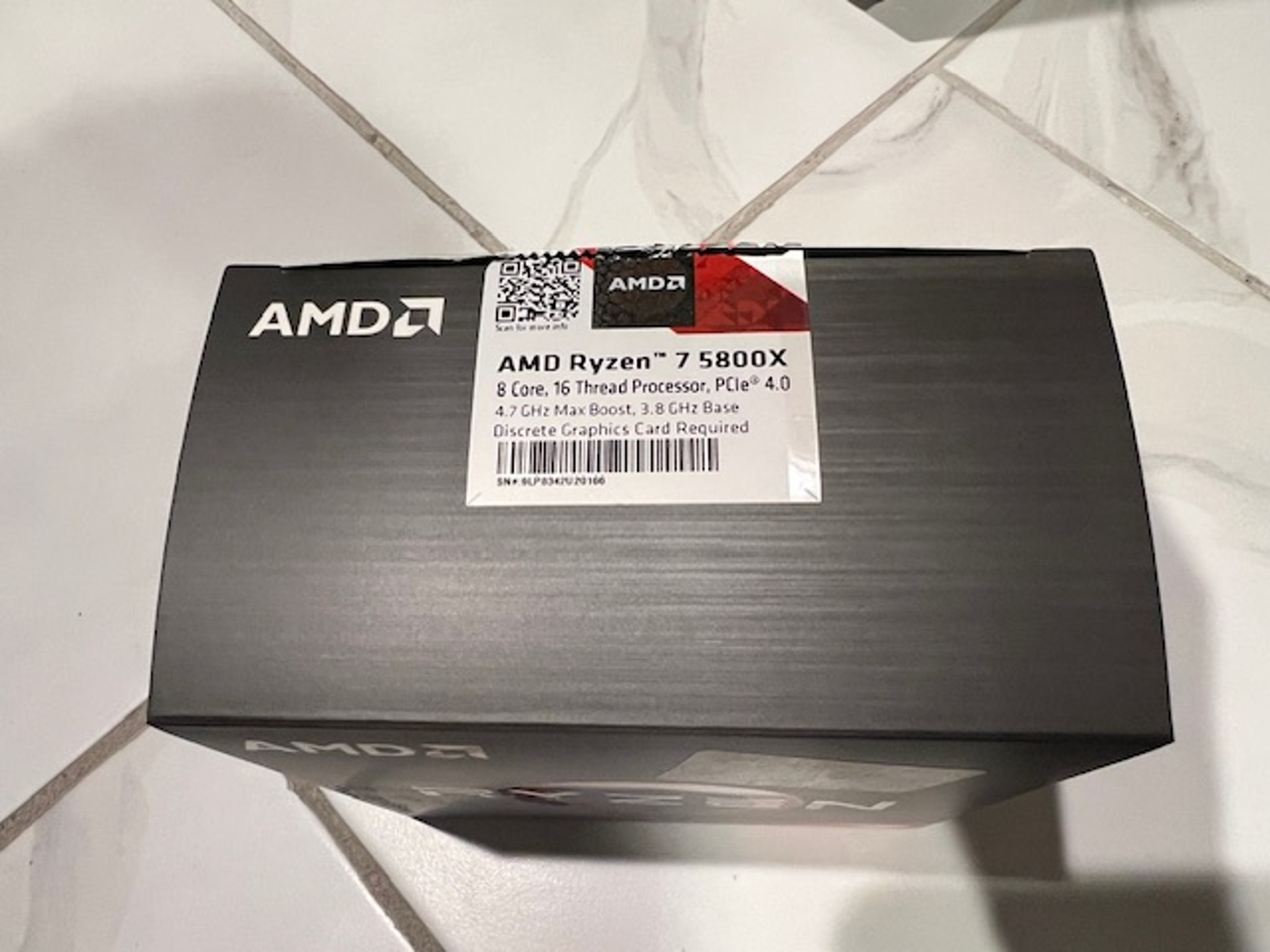 AMD Ryzen 7 5800X Vermeer 3.8GHz 8-Core AM4 Boxed Processor - Heatsink Not Included