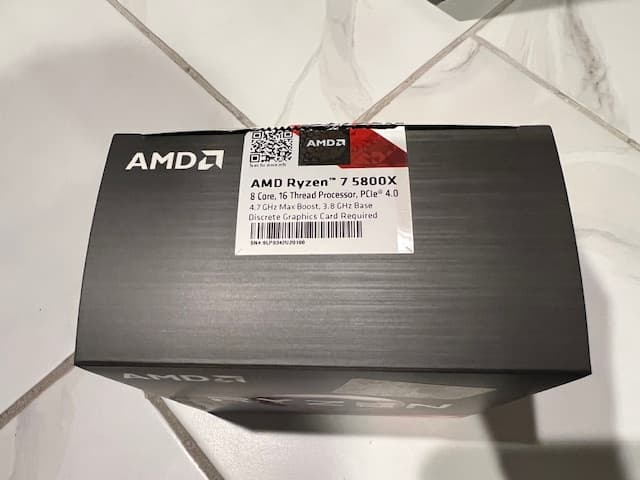 AMD Ryzen 7 5800X Vermeer 3.8GHz 8-Core AM4 Boxed Processor - Heatsink Not Included