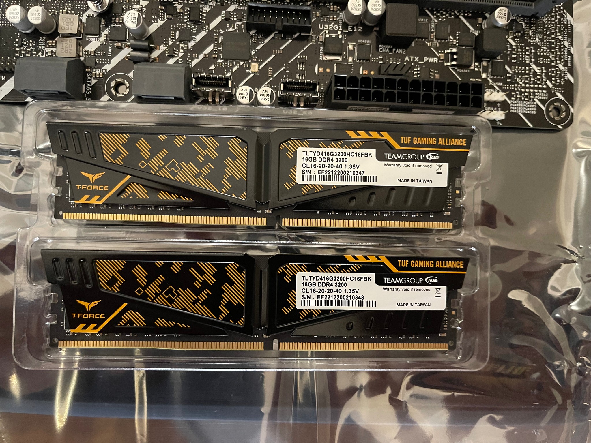 TEAMGROUP T-Force Vulcan TUF Gaming Alliance DDR4 32GB Kit (2x16GB) 3200MHz (PC4-25600) CL16
