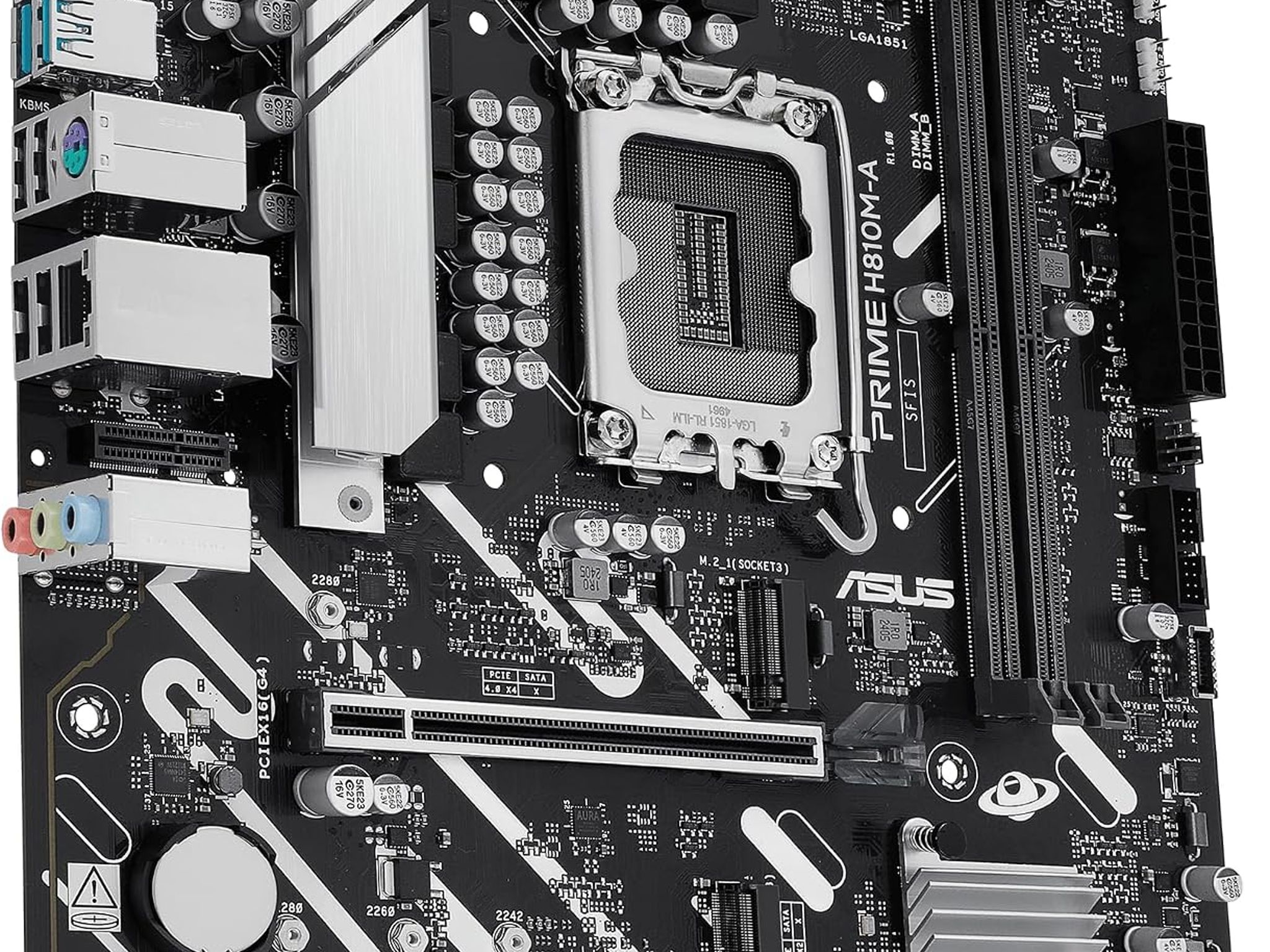 ASUS PRIME H810M-A Intel H810 LGA 1851 microATX DDR5 Desktop Motherboard