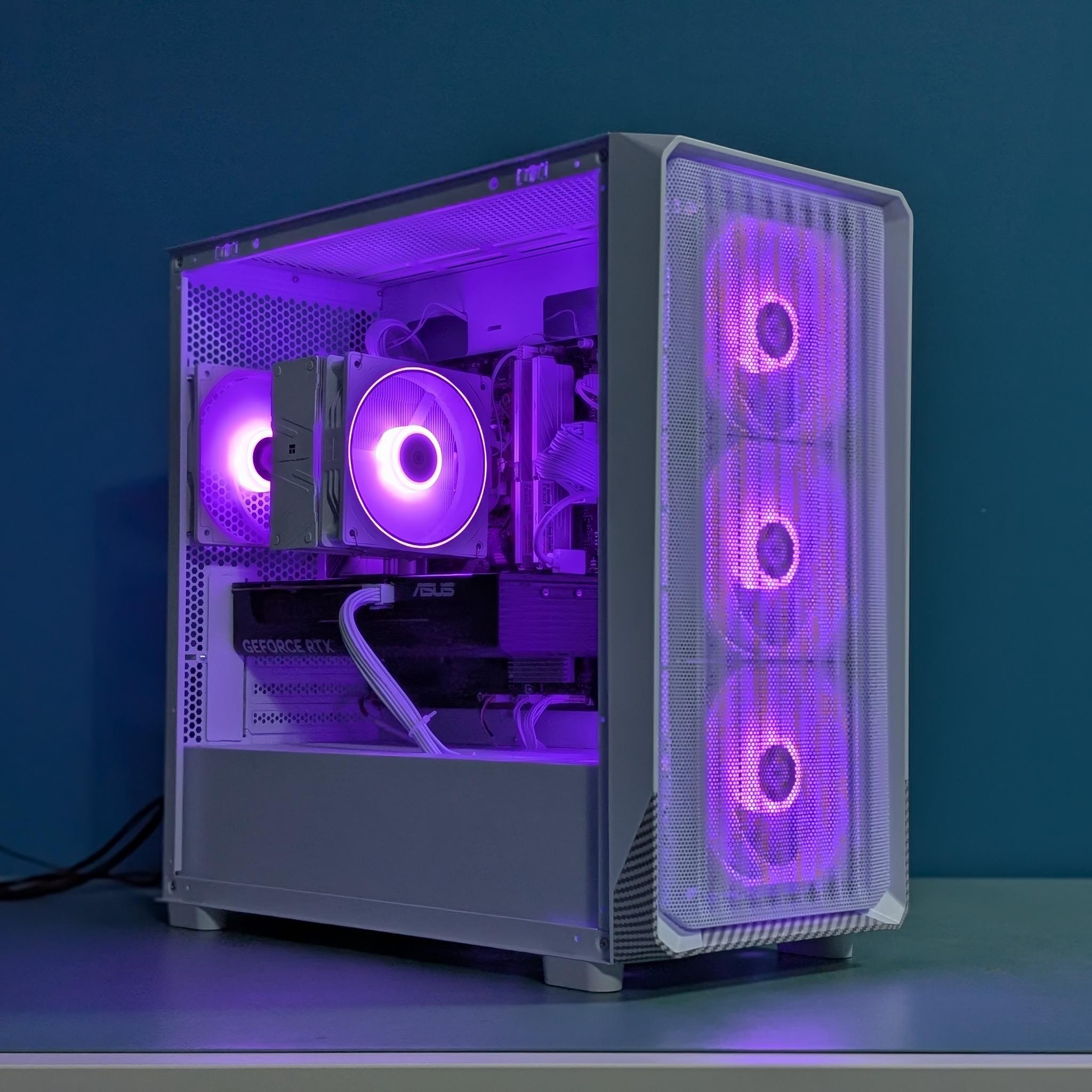 Pristine White Gaming Rig – RTX 5060 & Ryzen 5 8400F (Brand New / ARGB Custom)