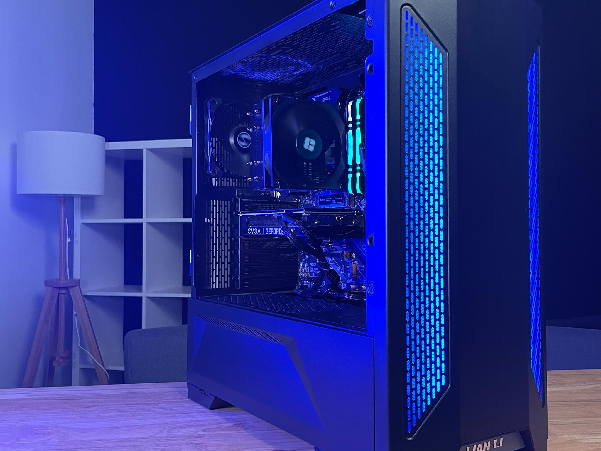 High-Performance Gaming PC: Ryzen 5 5600x, RTX 3060, 512GB NVMe SSD, 16GB RAM, RGB Tower