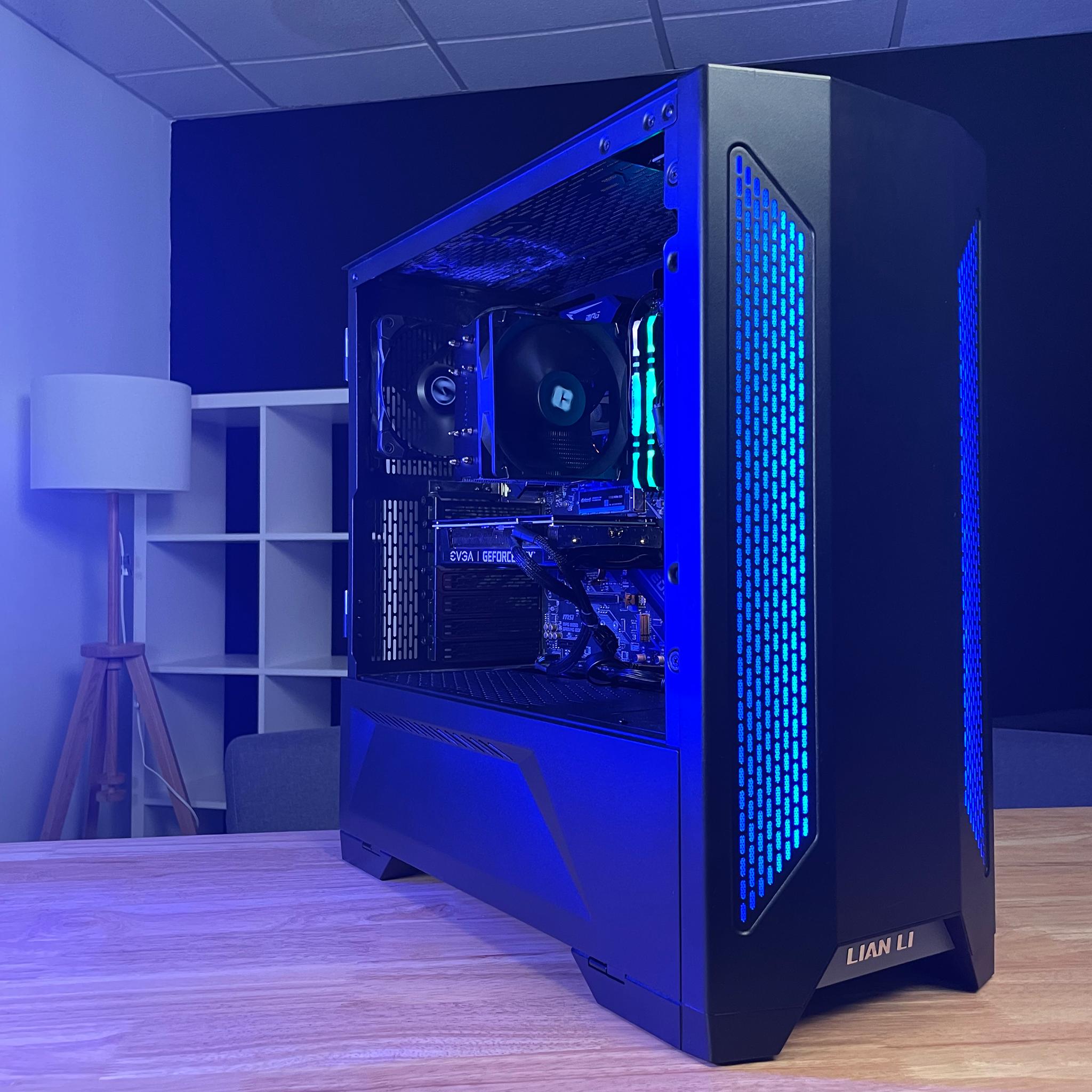 High-Performance Gaming PC: Ryzen 5 5600x, RTX 3060, 512GB NVMe SSD, 16GB RAM, RGB Tower