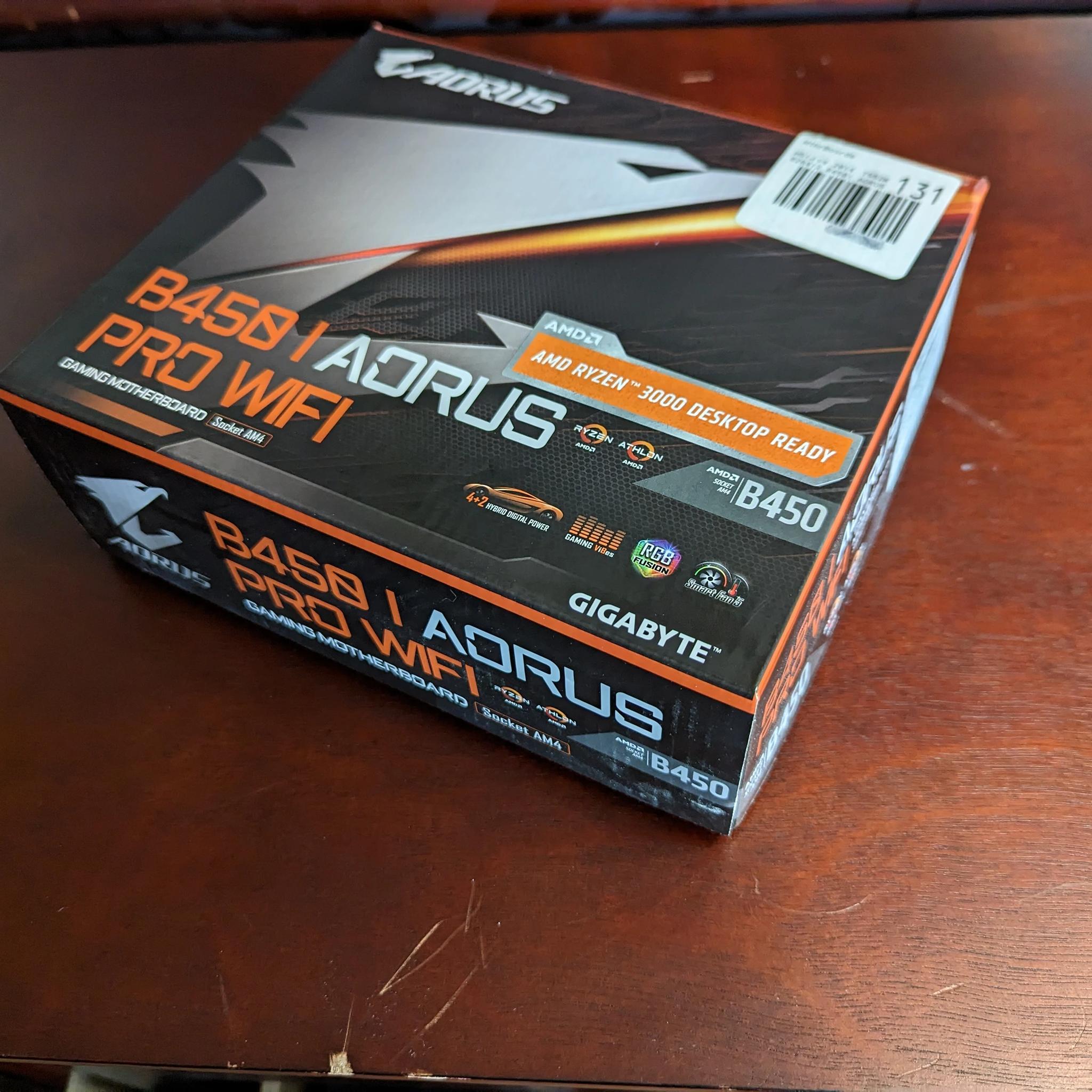 Gigabyte B450 I Aorus Pro Wifi Mini ITX Motherboard with Box/Accessories