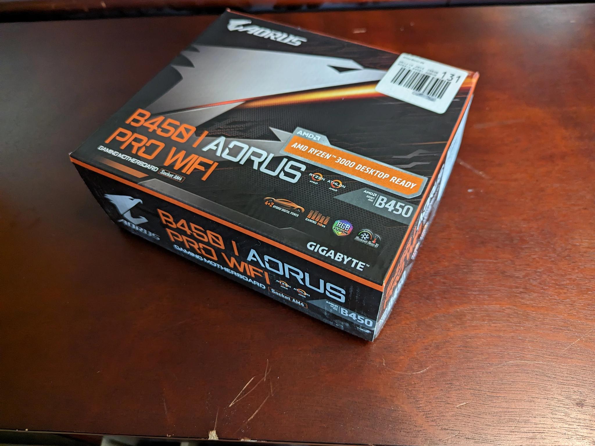 Gigabyte B450 I Aorus Pro Wifi Mini ITX Motherboard with Box/Accessories
