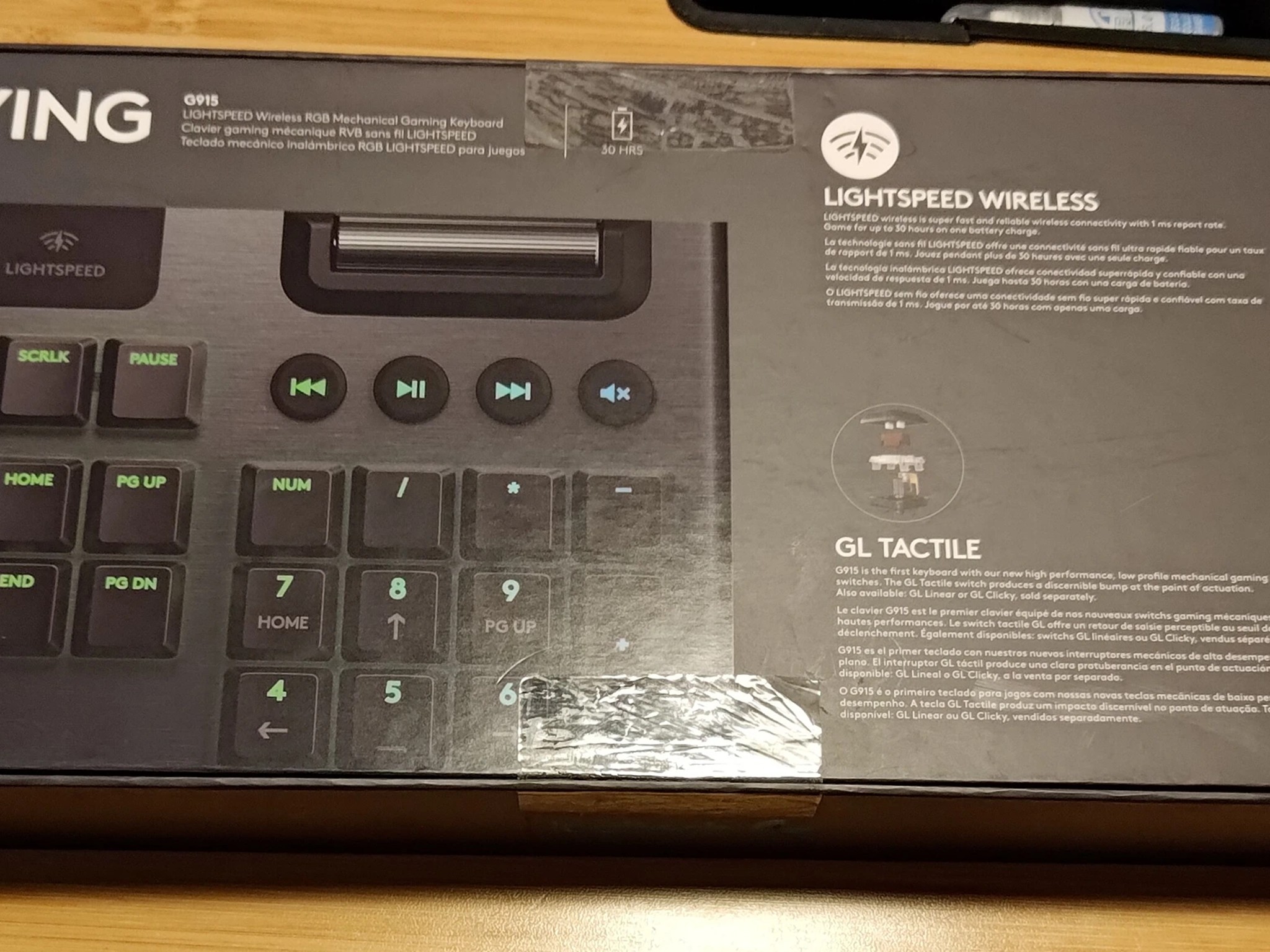 Used Logitech G915 LIGHTSPEED Wireless Keybaord Brown Switches