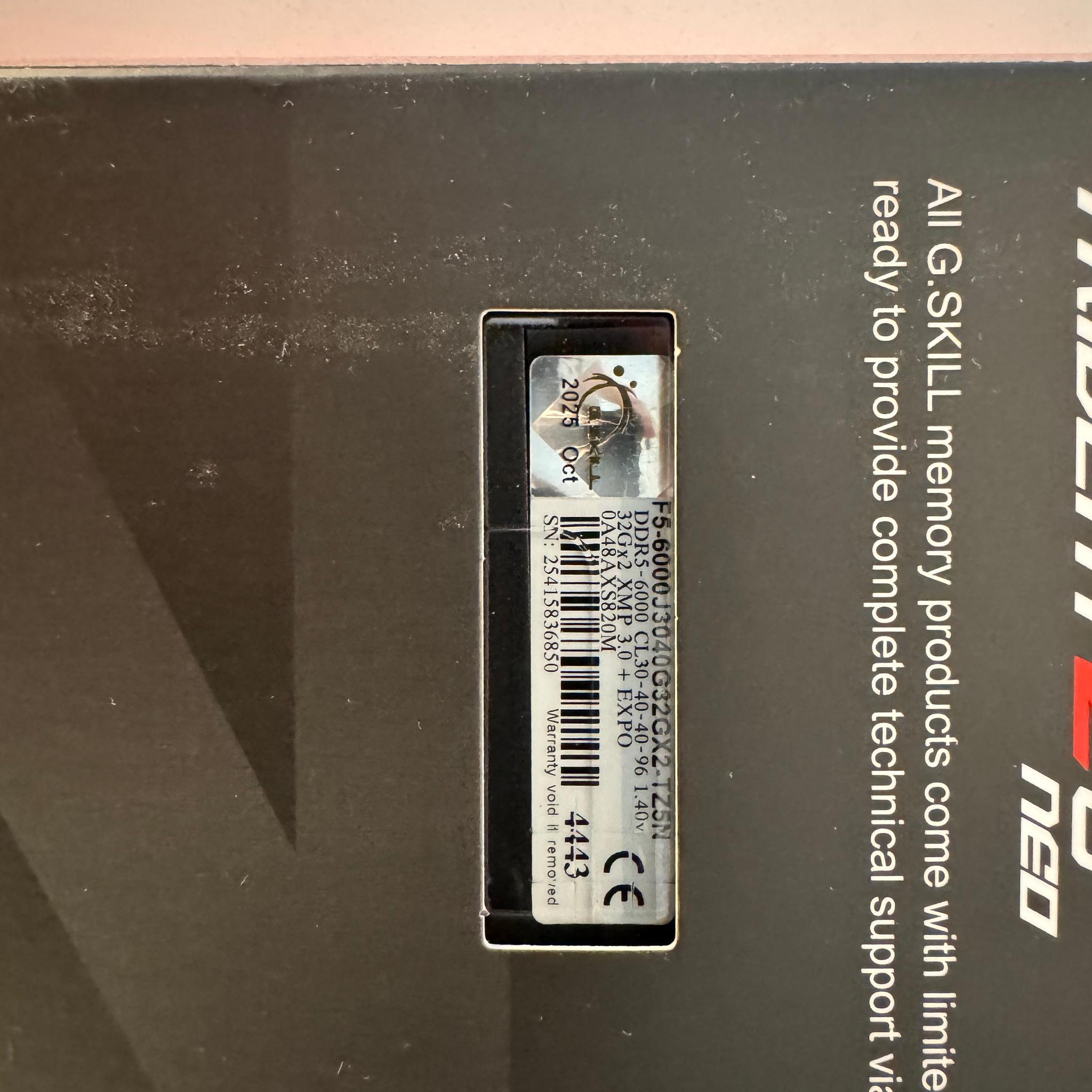 NIB Trident Z5 Neo 64gb 6000mt/s CL30 BLACK