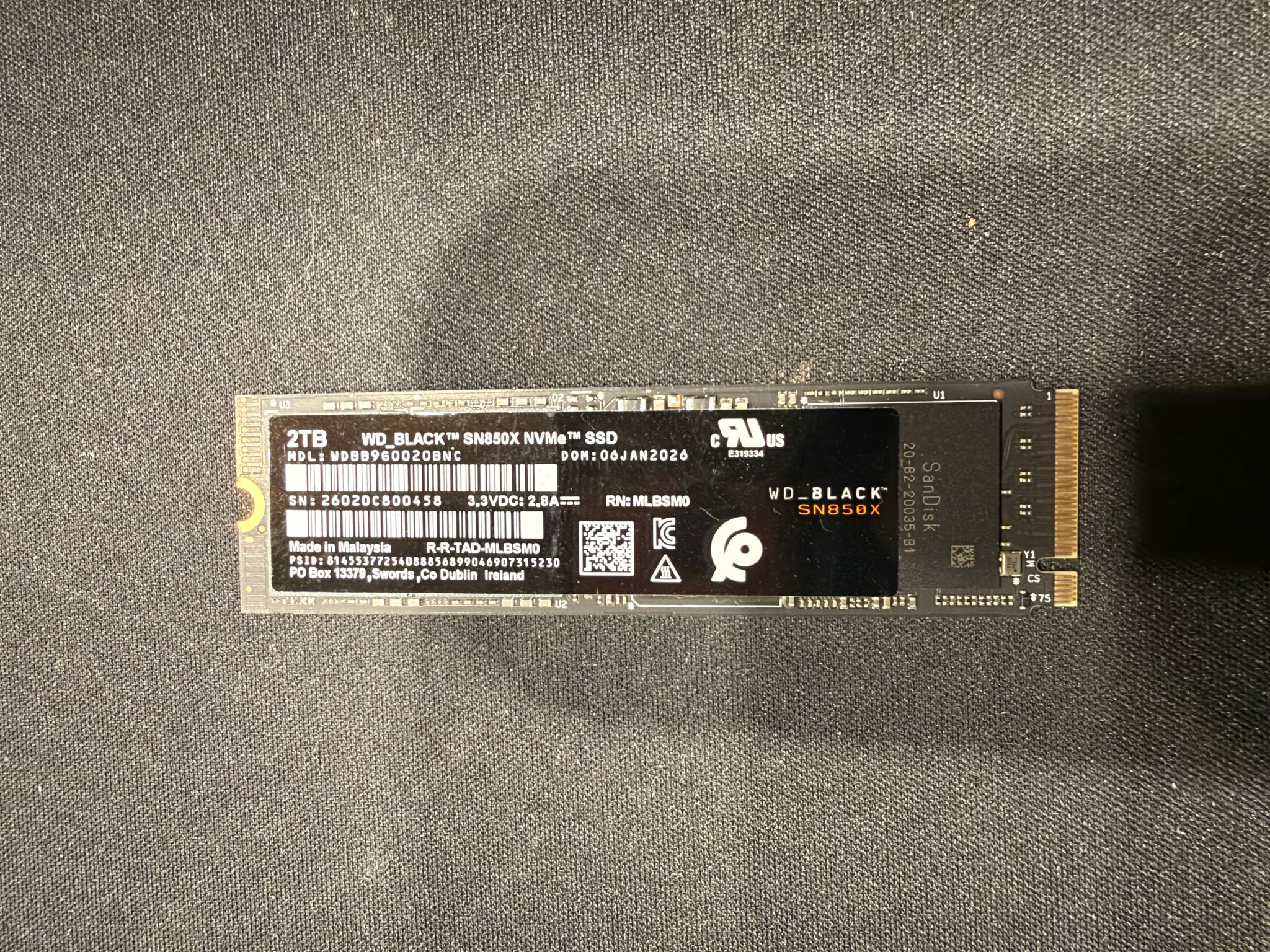2tb WD Black SN850x NEW Never Installed