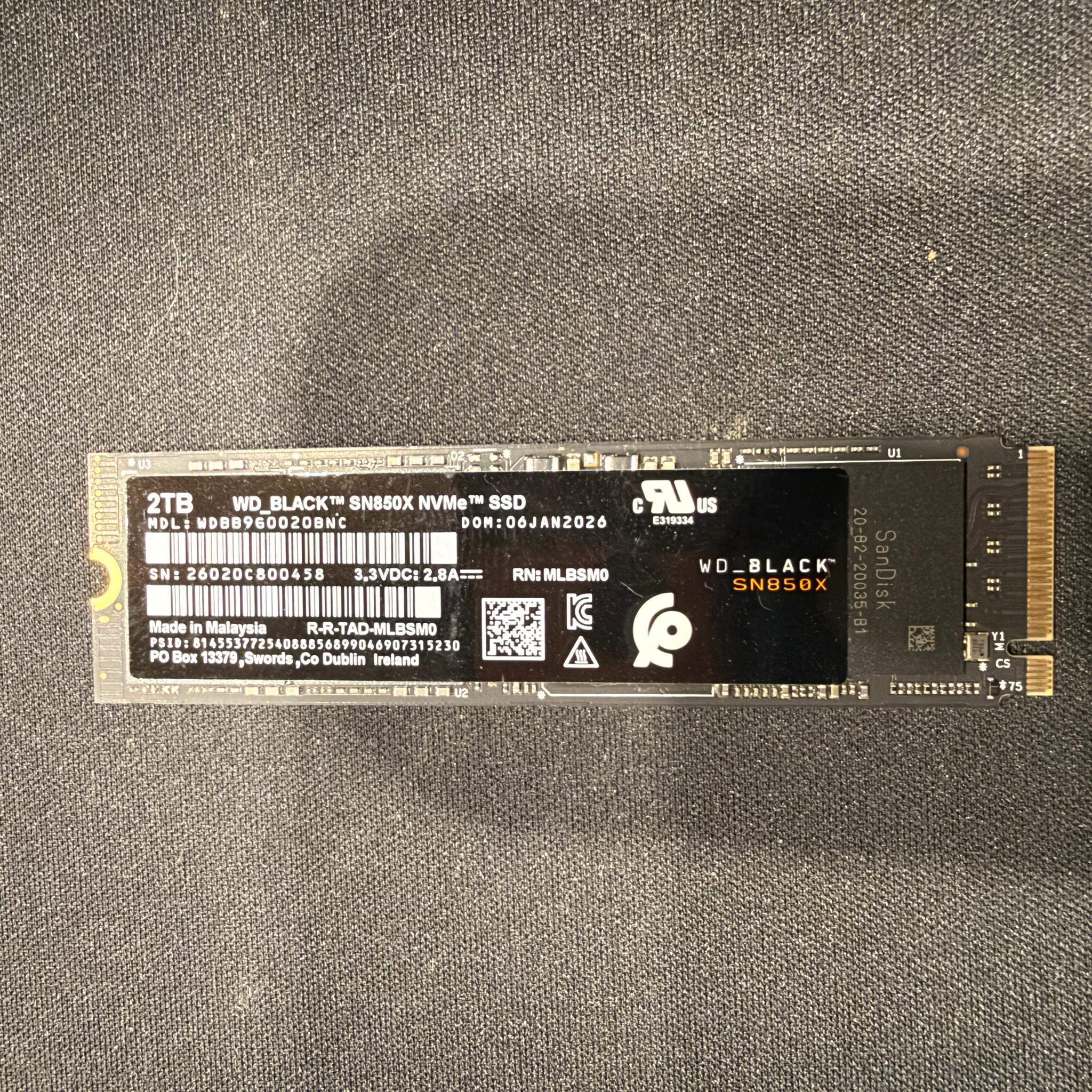 2tb WD Black SN850x NEW Never Installed
