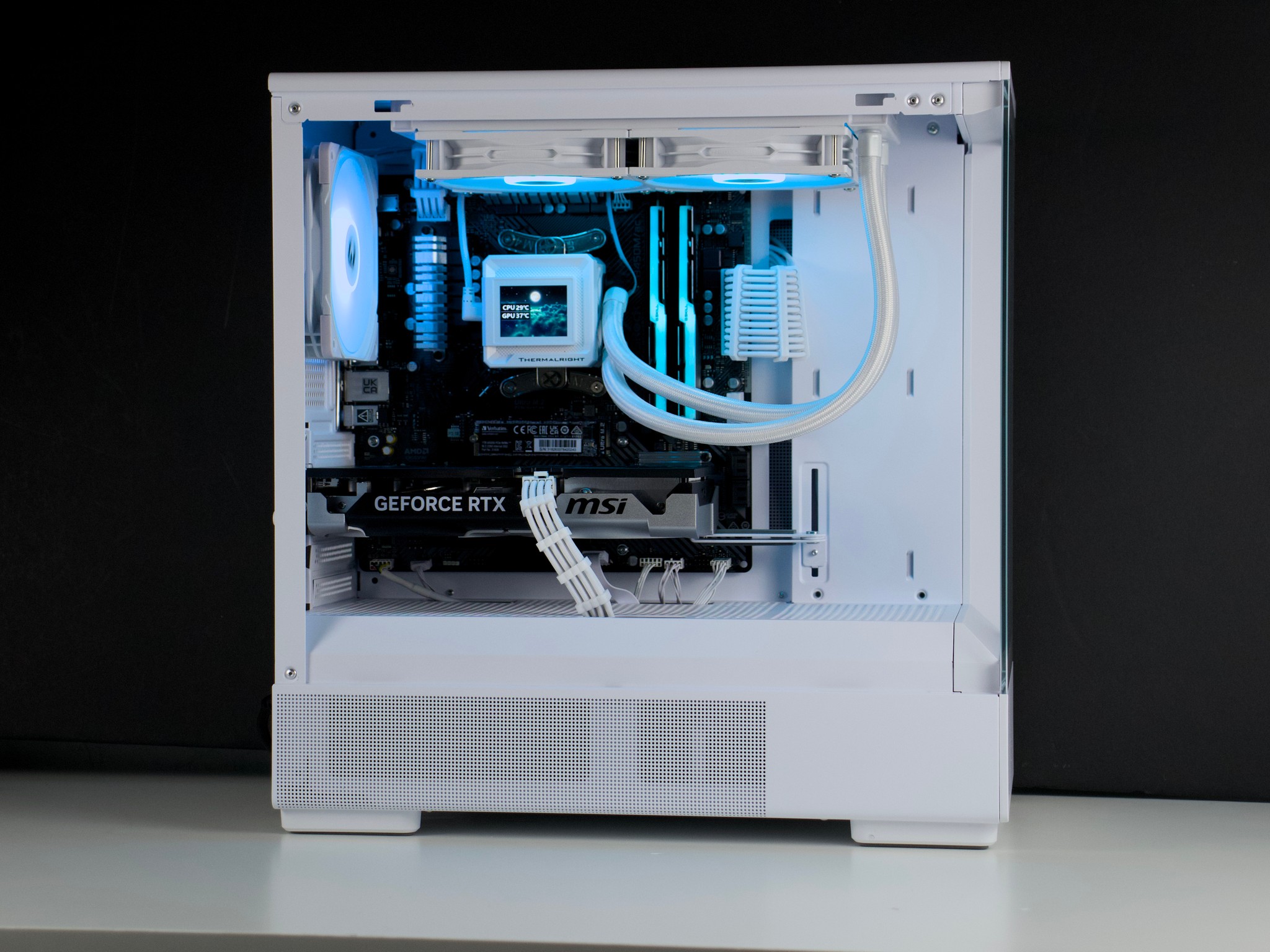 🧊❄️🧊 White Gaming PC – RTX 5060 TI, Ryzen 7 5700X, 32GB RAM, 1TB SSD - WiFi, BlueTooth 🧊❄️🧊