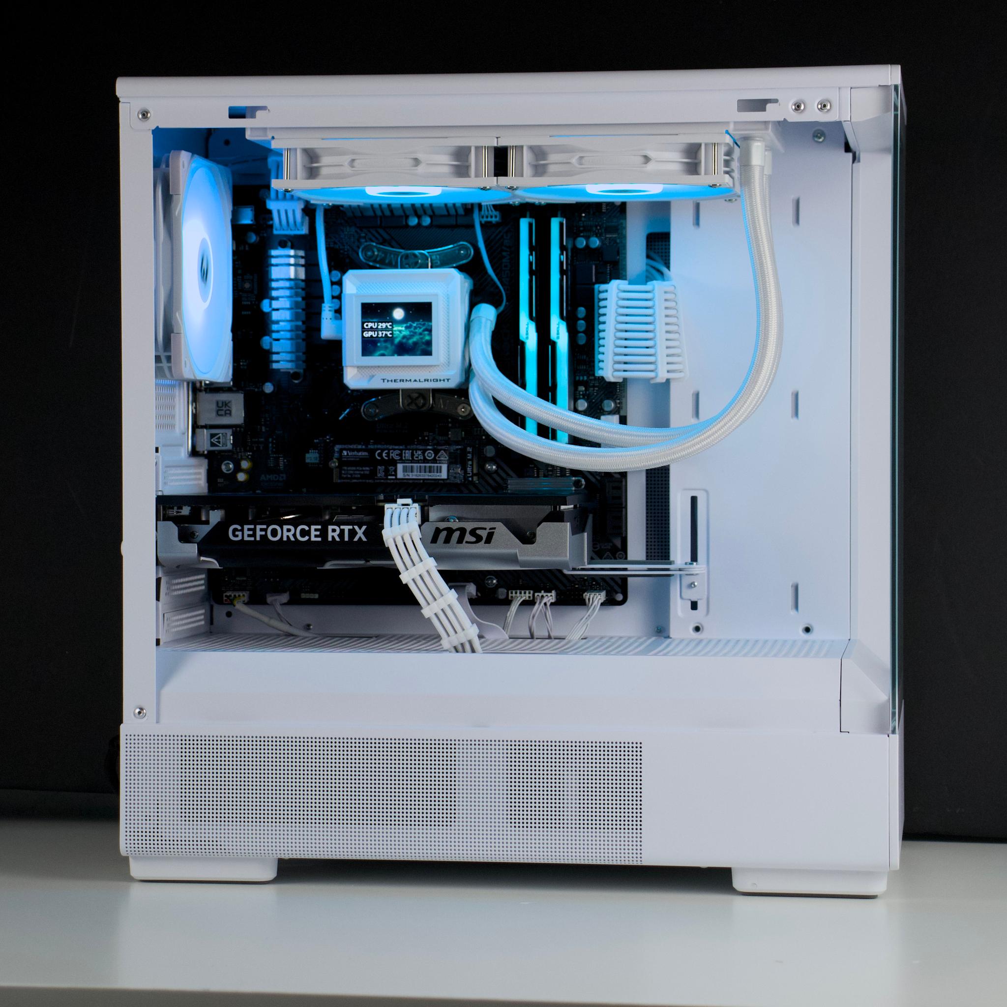 🧊❄️🧊 White Gaming PC – RTX 5060 TI, Ryzen 7 5700X, 32GB RAM, 1TB SSD - WiFi, BlueTooth 🧊❄️🧊