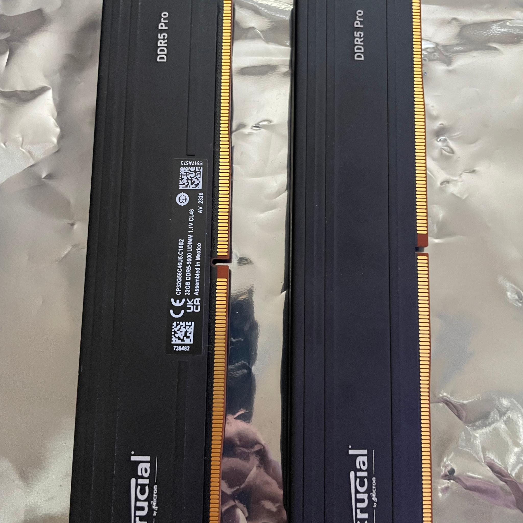 Crucial Pro 64gb ddr5 ram + Msi B760 gaming plus wifi  ddr5 motherboard.