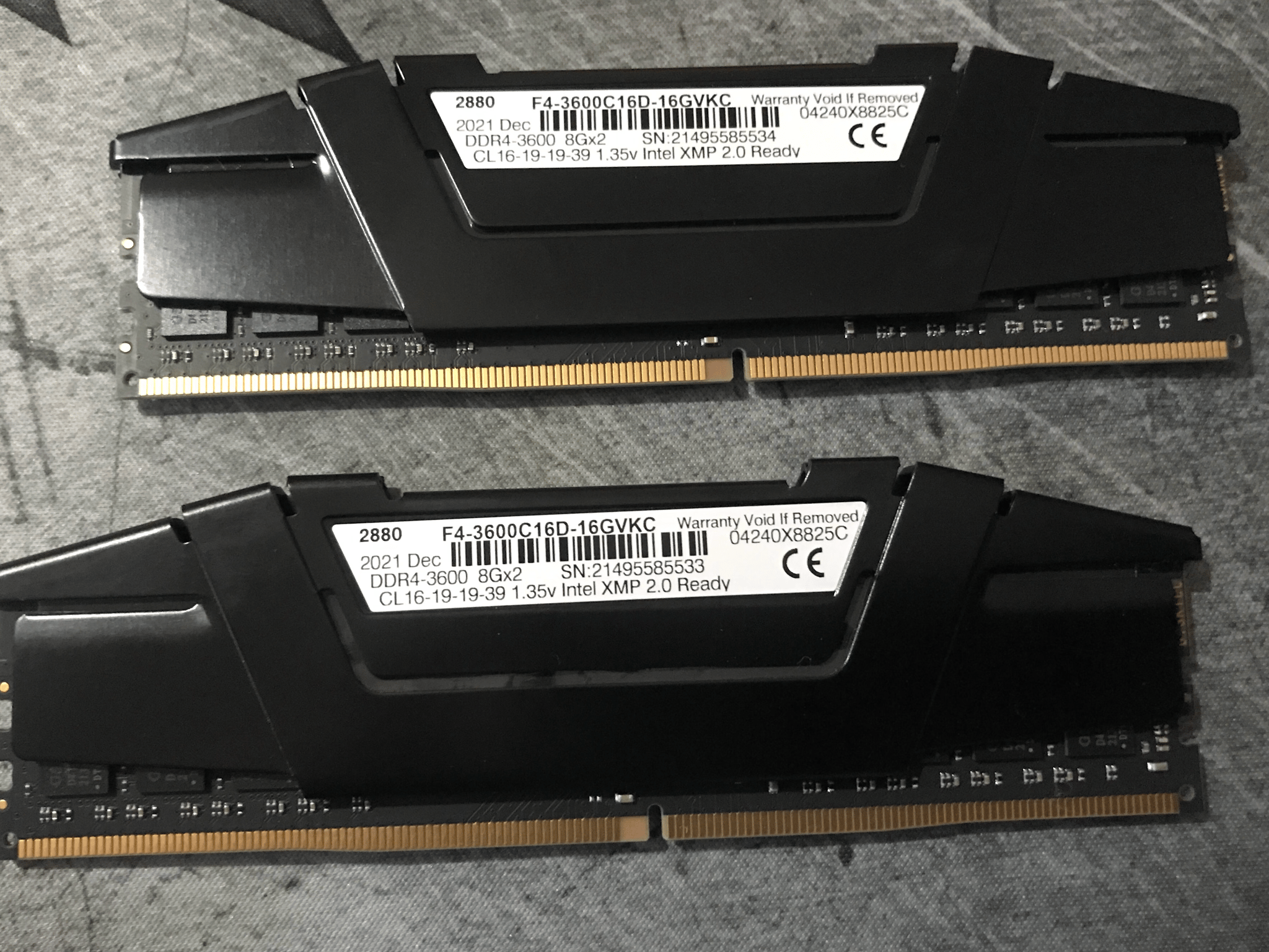 G.Skill Ripjaws V 16GB (8x2) DDR4 3600MHz CL16