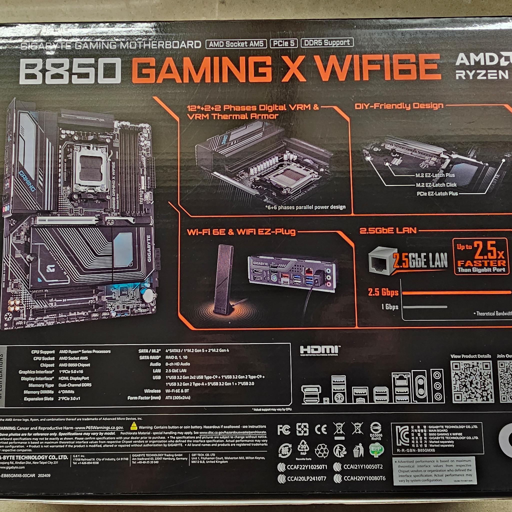 Gigabyte B850 Gaming X WIFI6E